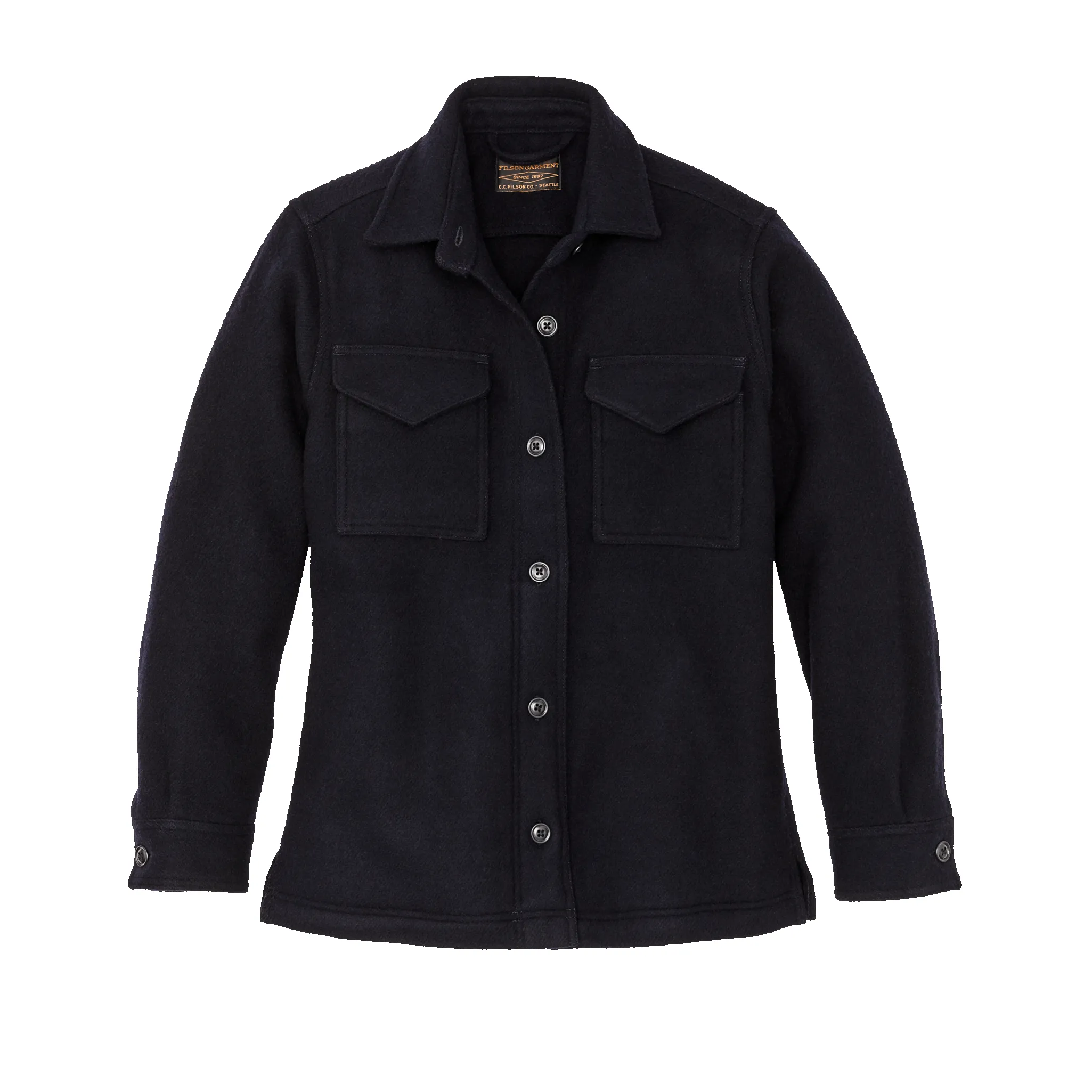 Women's Seattle Wool Jac-shirt - Navy sold by Filson