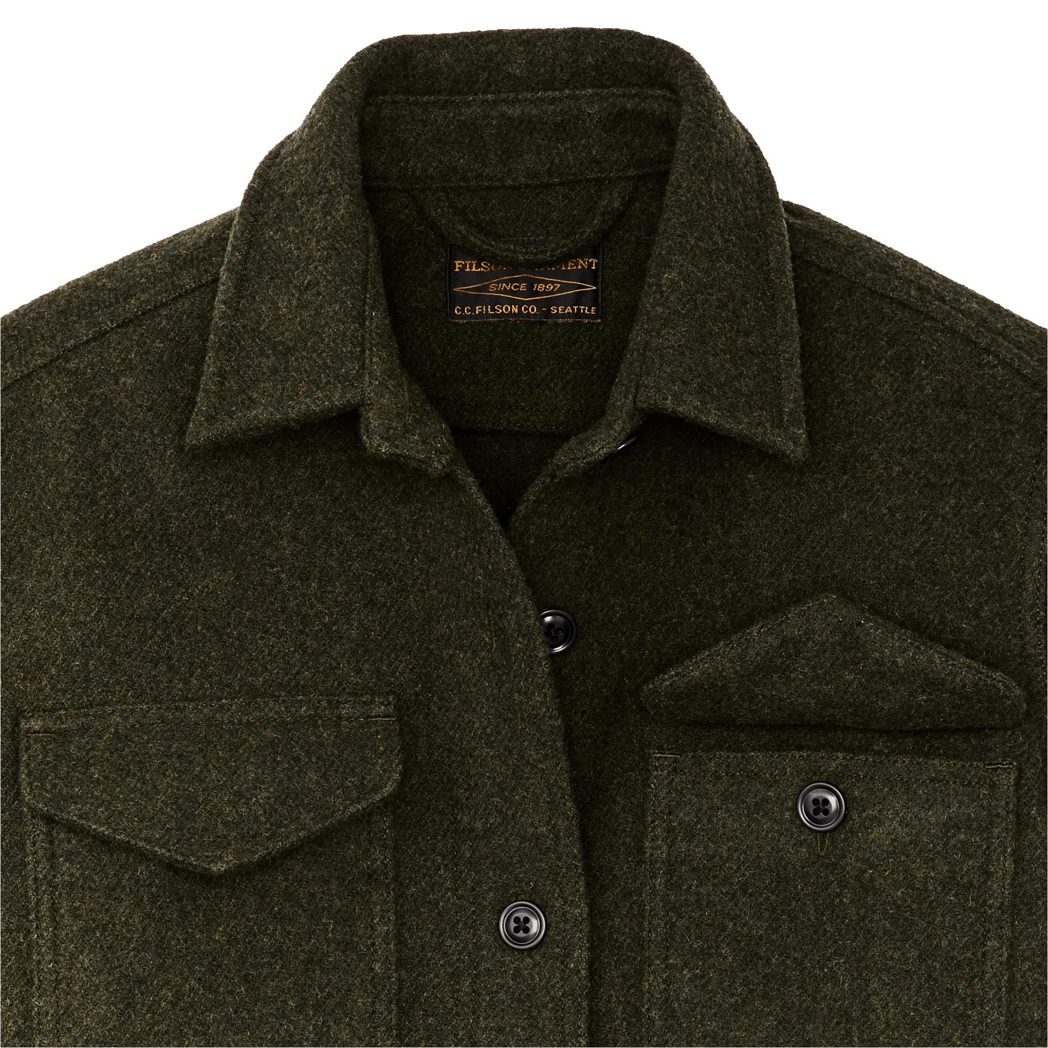 Women's Seattle Wool Jac-shirt - Forest Green sold by Filson product image thumbnail 3