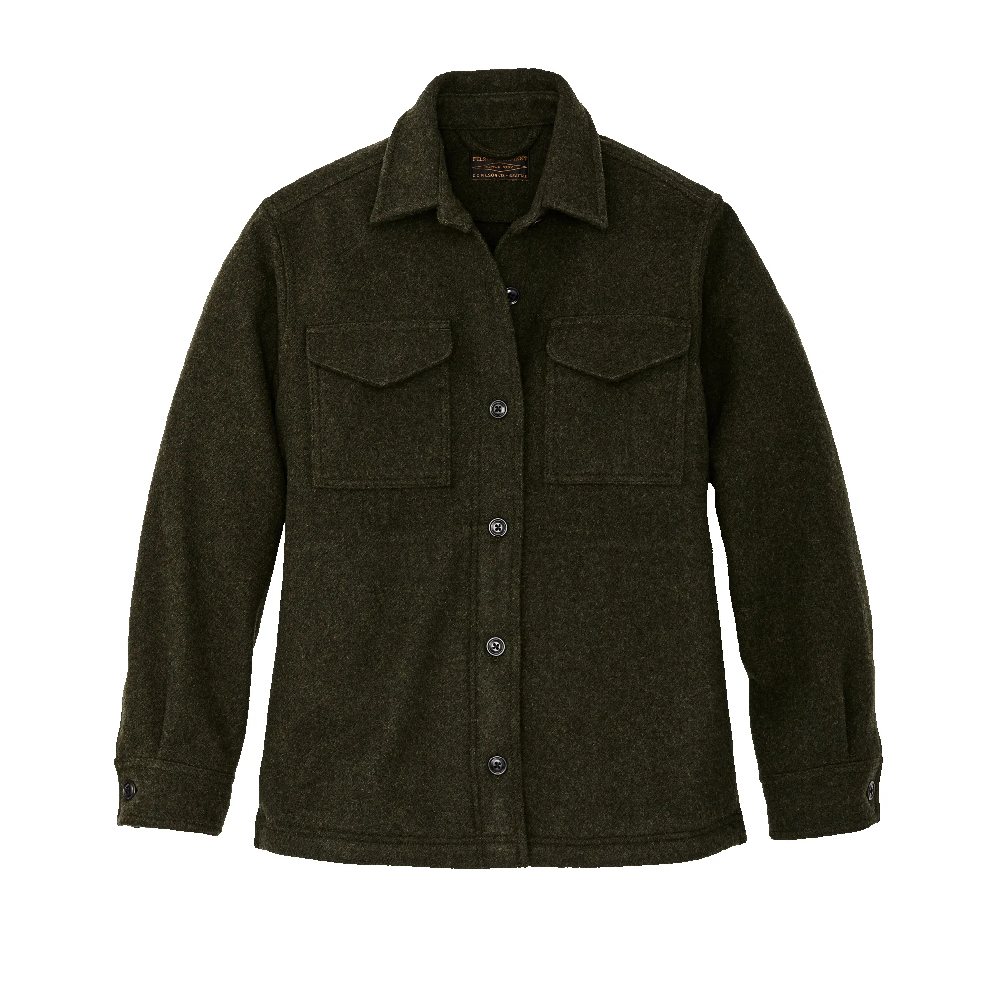 Women's Seattle Wool Jac-shirt - Forest Green sold by Filson
