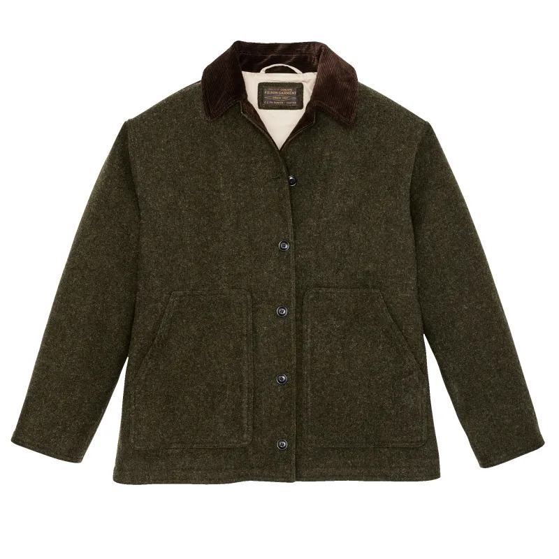 Women's Mackinaw Wool Barn Coat - Forest Green sold by Filson