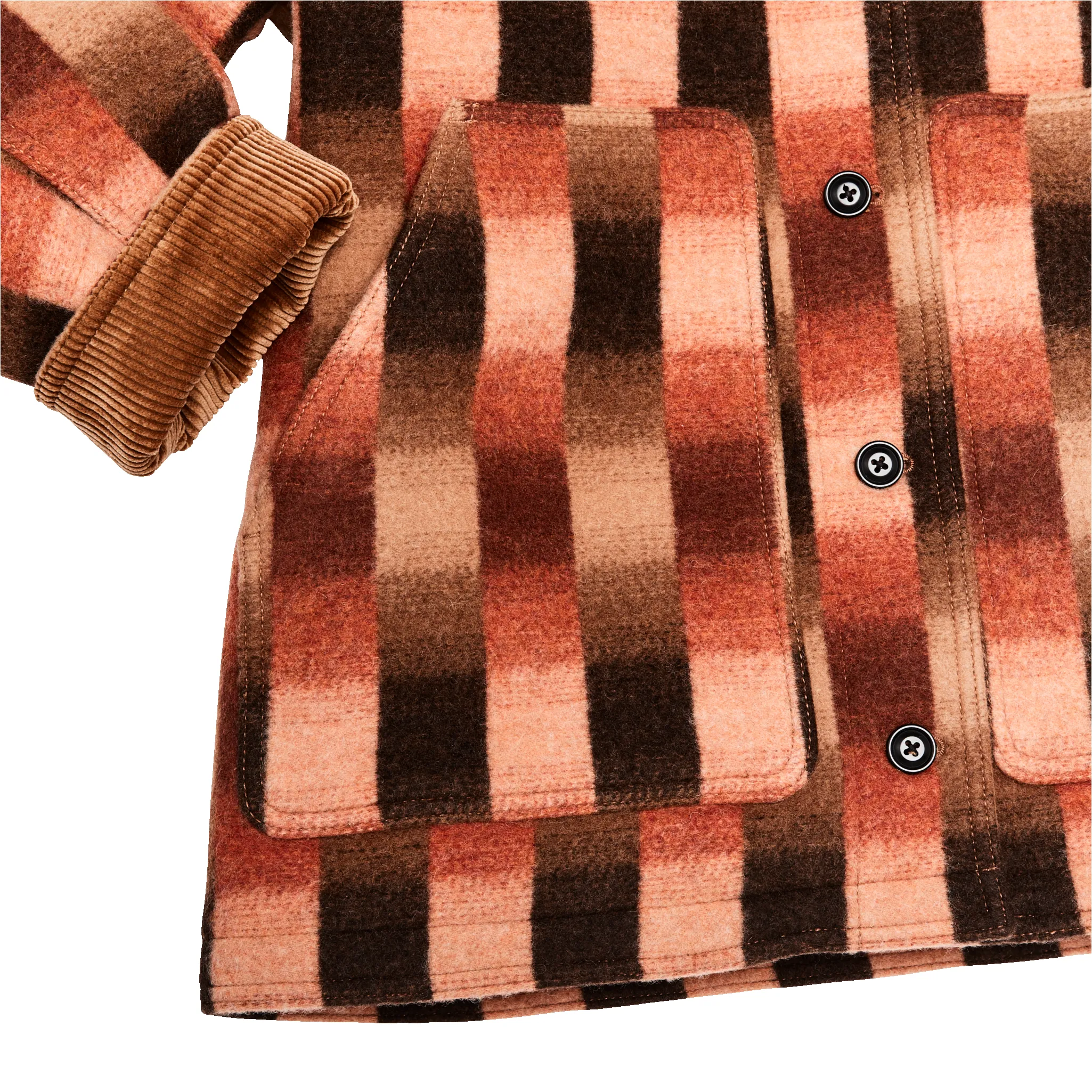 Women's Blanket Wool Barn Coat - Sunset Ombre Plaid sold by Filson product image thumbnail 4
