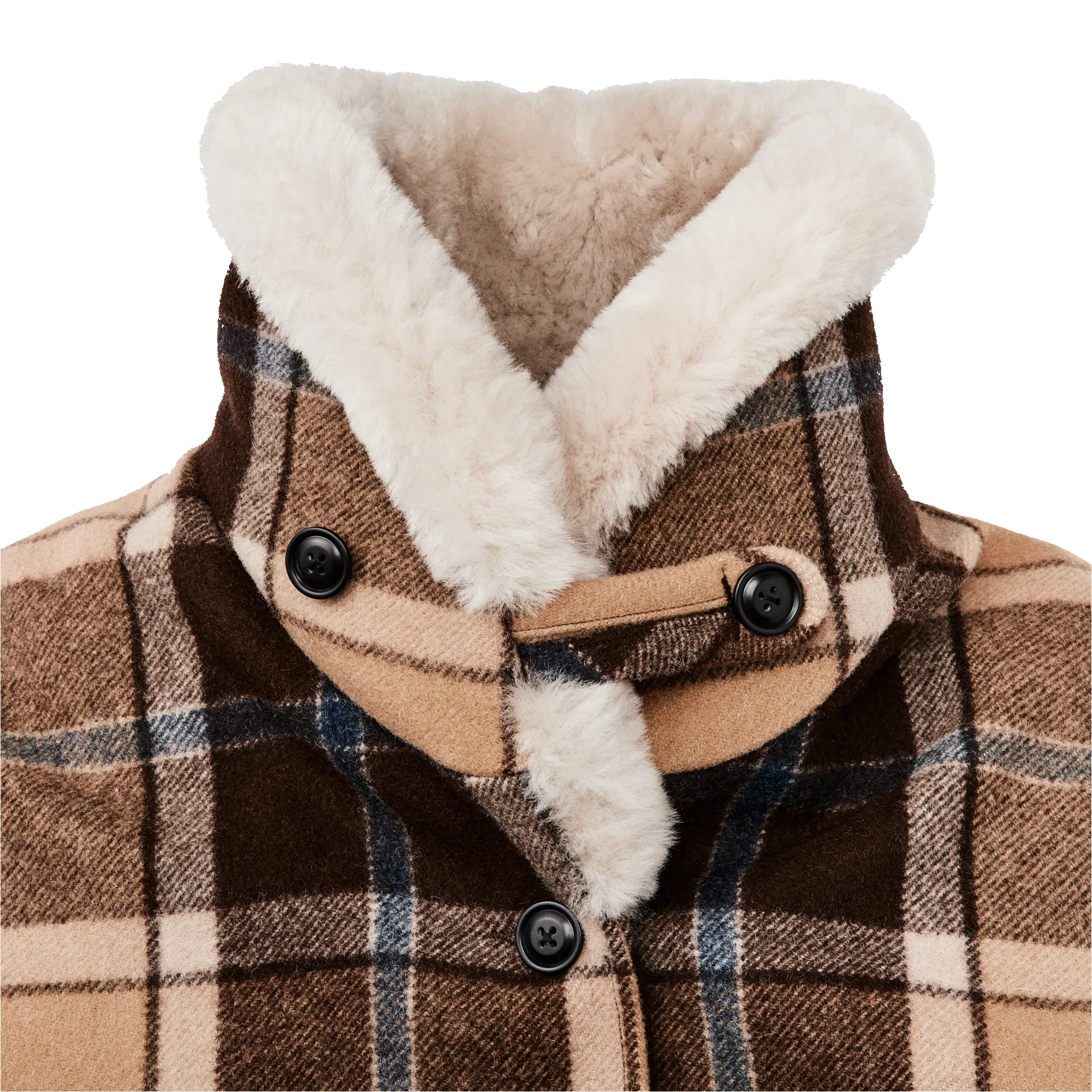 Women's Lined Wool Packer Coat - Cream / Brown / Multi Plaid sold by Filson product image thumbnail 4