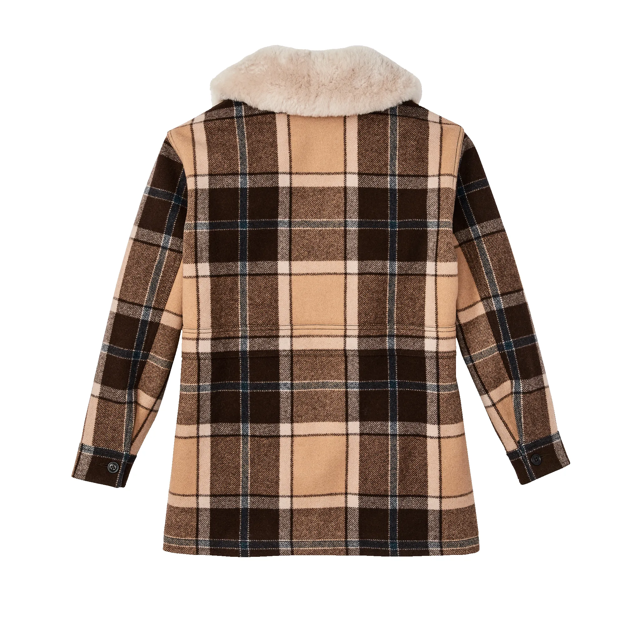 Women's Lined Wool Packer Coat - Cream / Brown / Multi Plaid sold by Filson product image thumbnail 2