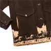 Women's Jacquard Wool Cruiser Jacket - Brown / Khaki Moose sold by Filson