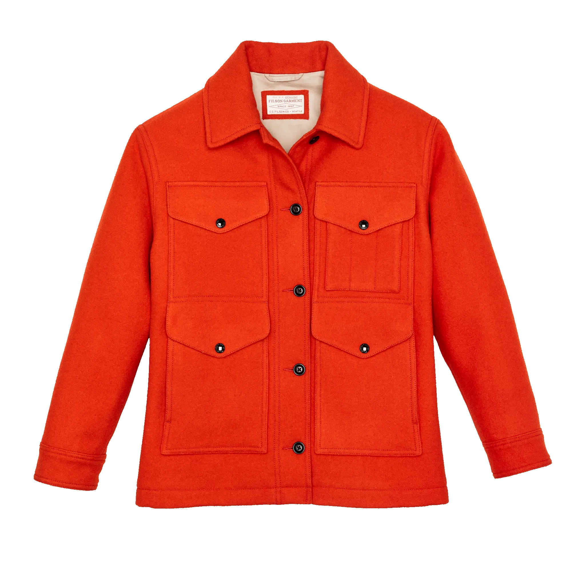 Women's Mackinaw Wool Cruiser Jacket - Flame sold by Filson