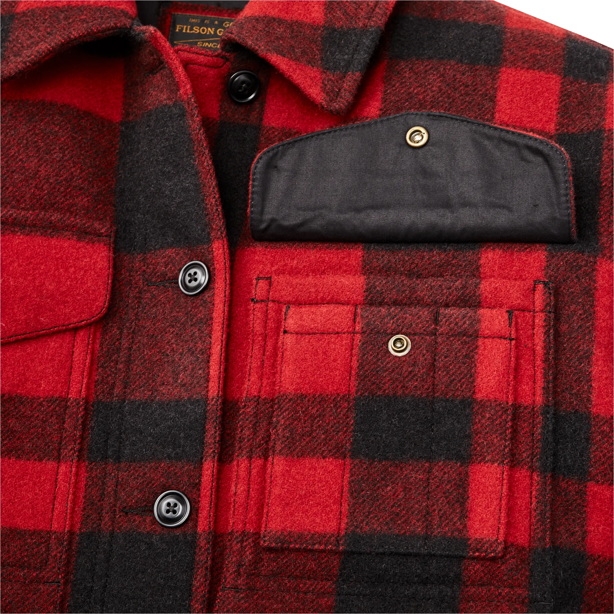 Women's Mackinaw Wool Cruiser Jacket - Red / Black Plaid sold by Filson product image thumbnail 4