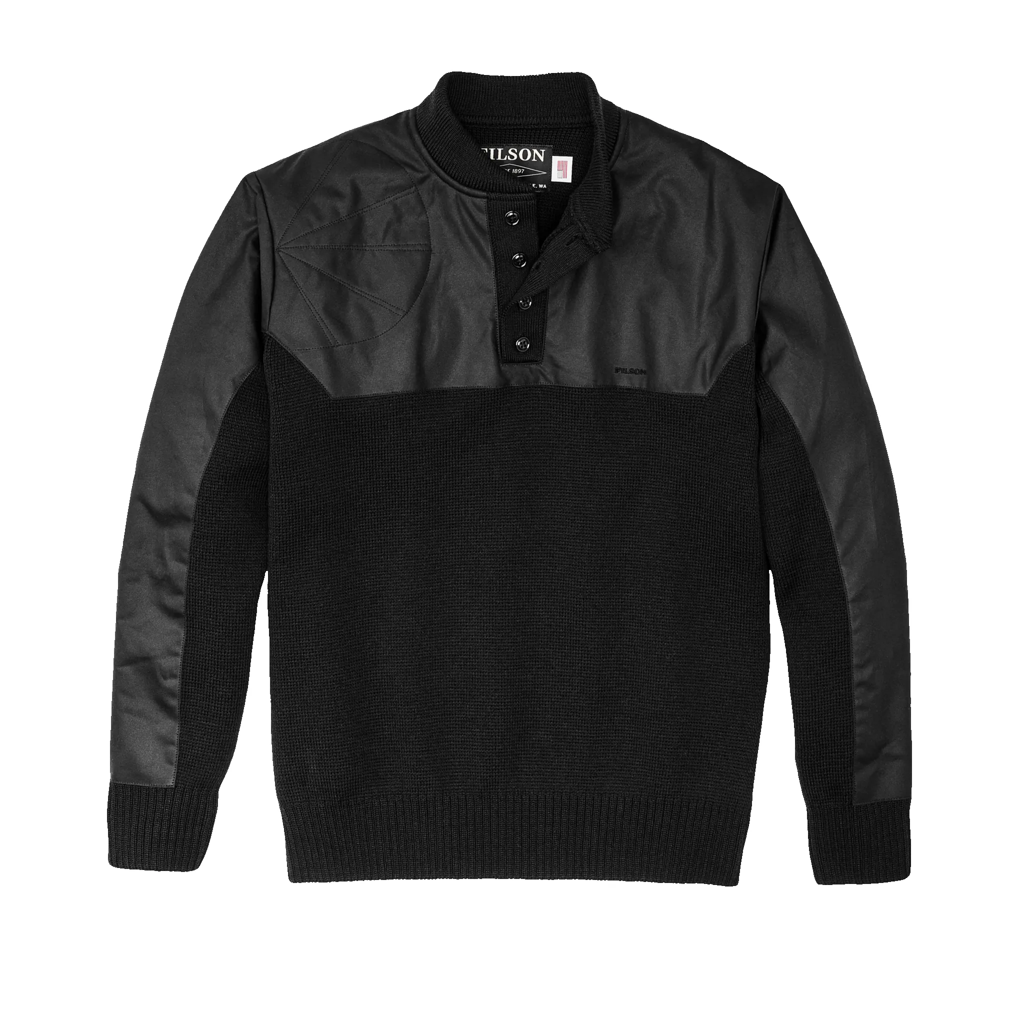 Henley Guide Sweater - Black sold by Filson