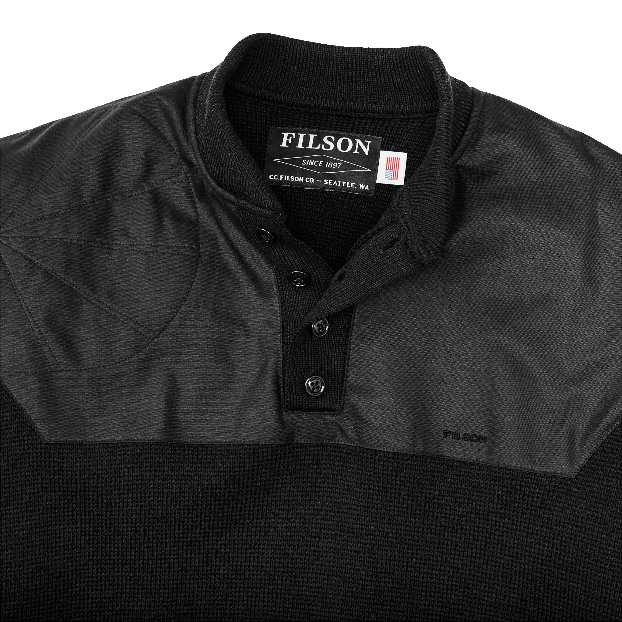 Henley Guide Sweater - Black sold by Filson product image thumbnail 4