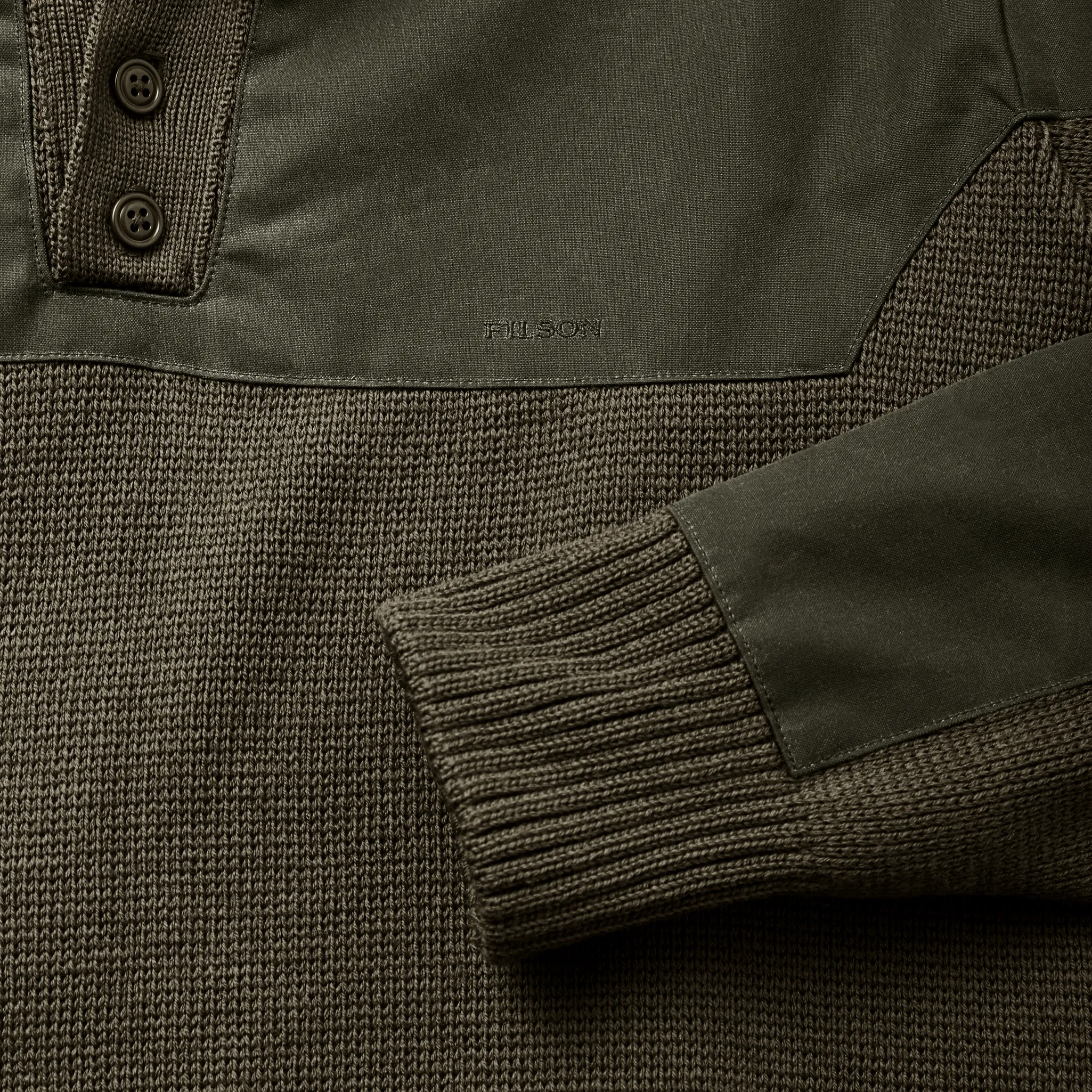 Henley Guide Sweater - Peat Green sold by Filson product image thumbnail 2
