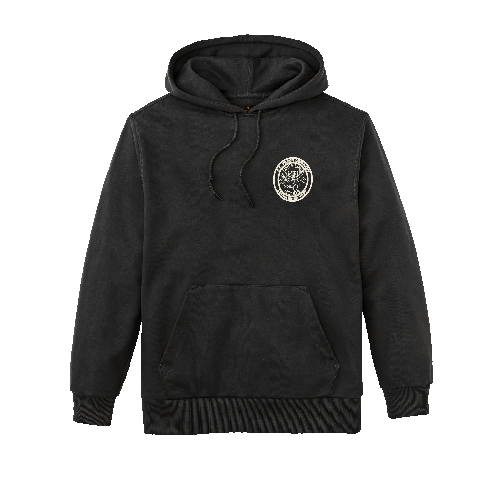 Prospector Graphic Hoodie - Faded Black / Moose sold by Filson