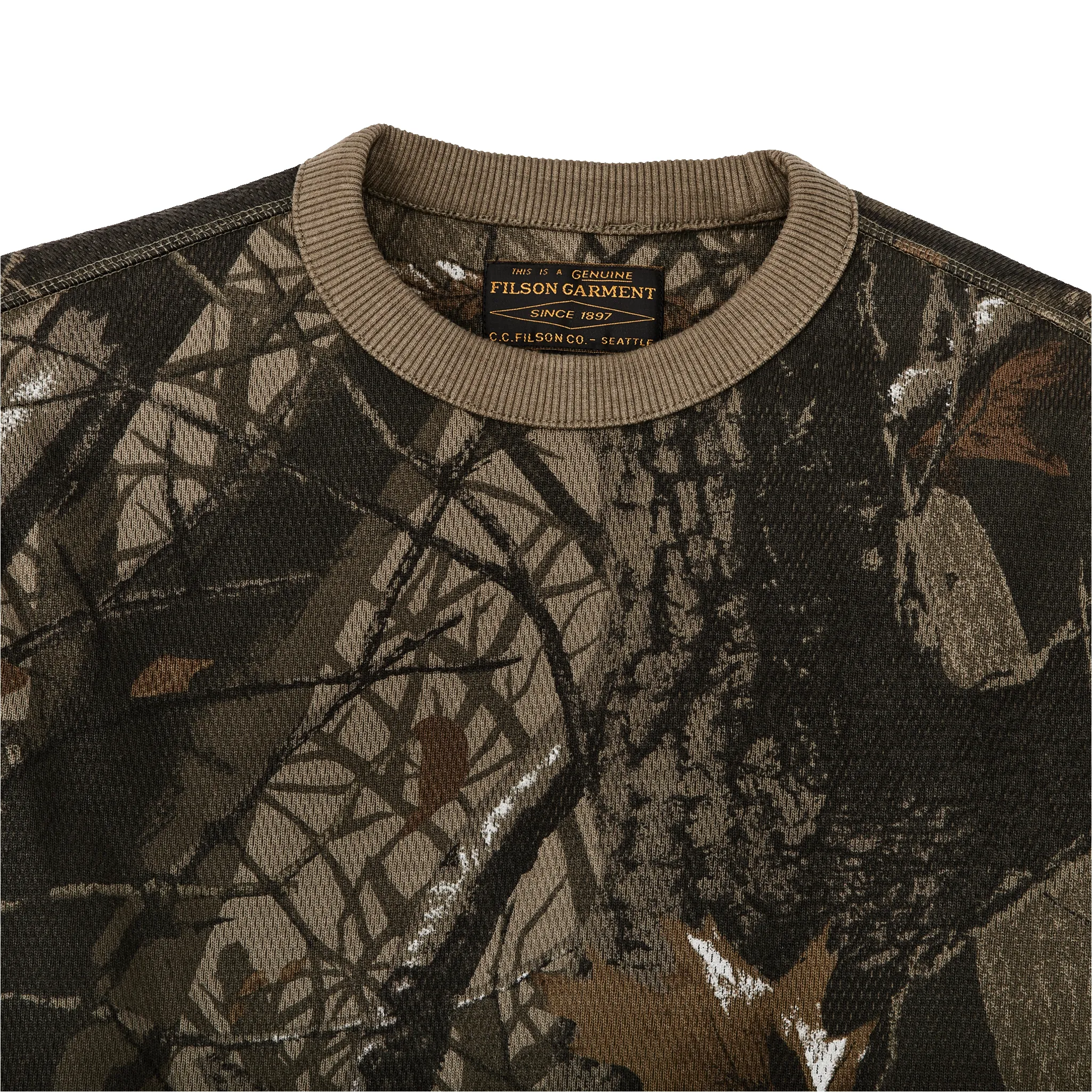 Waffle Knit Thermal Crewneck - Realtree Hardwoods Camo sold by Filson product image thumbnail 3