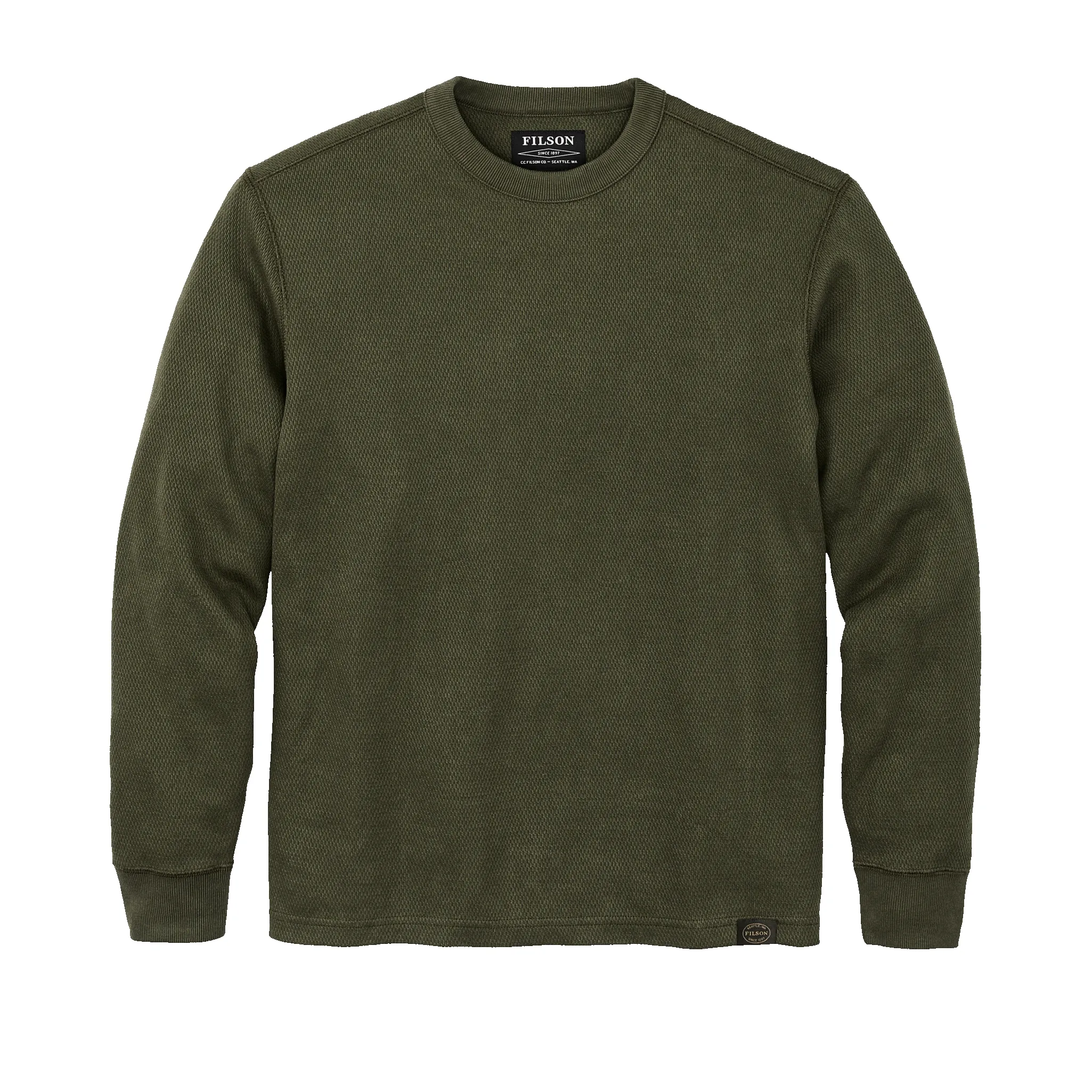 Waffle Knit Thermal Crewneck - Mossy Rock sold by Filson