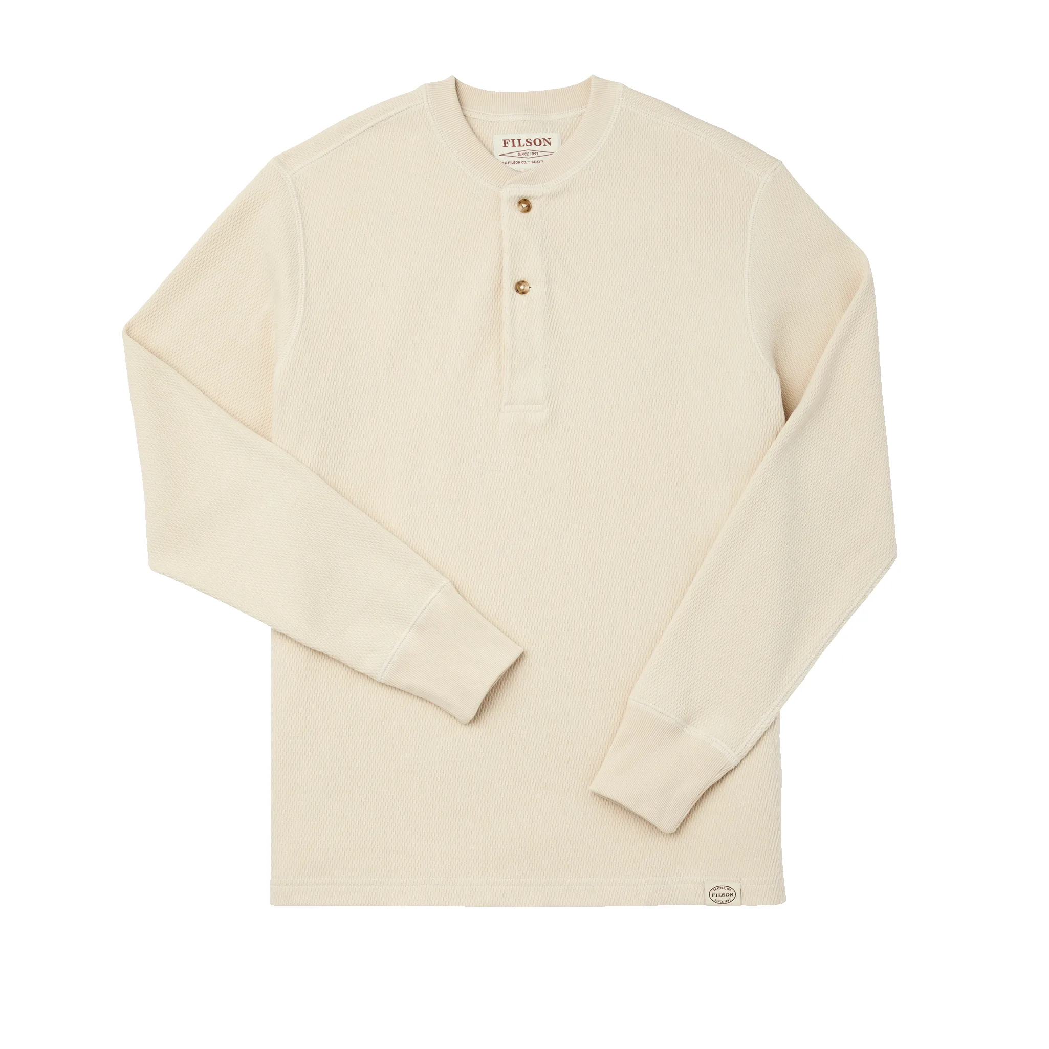 Waffle Knit Henley - Sand sold by Filson