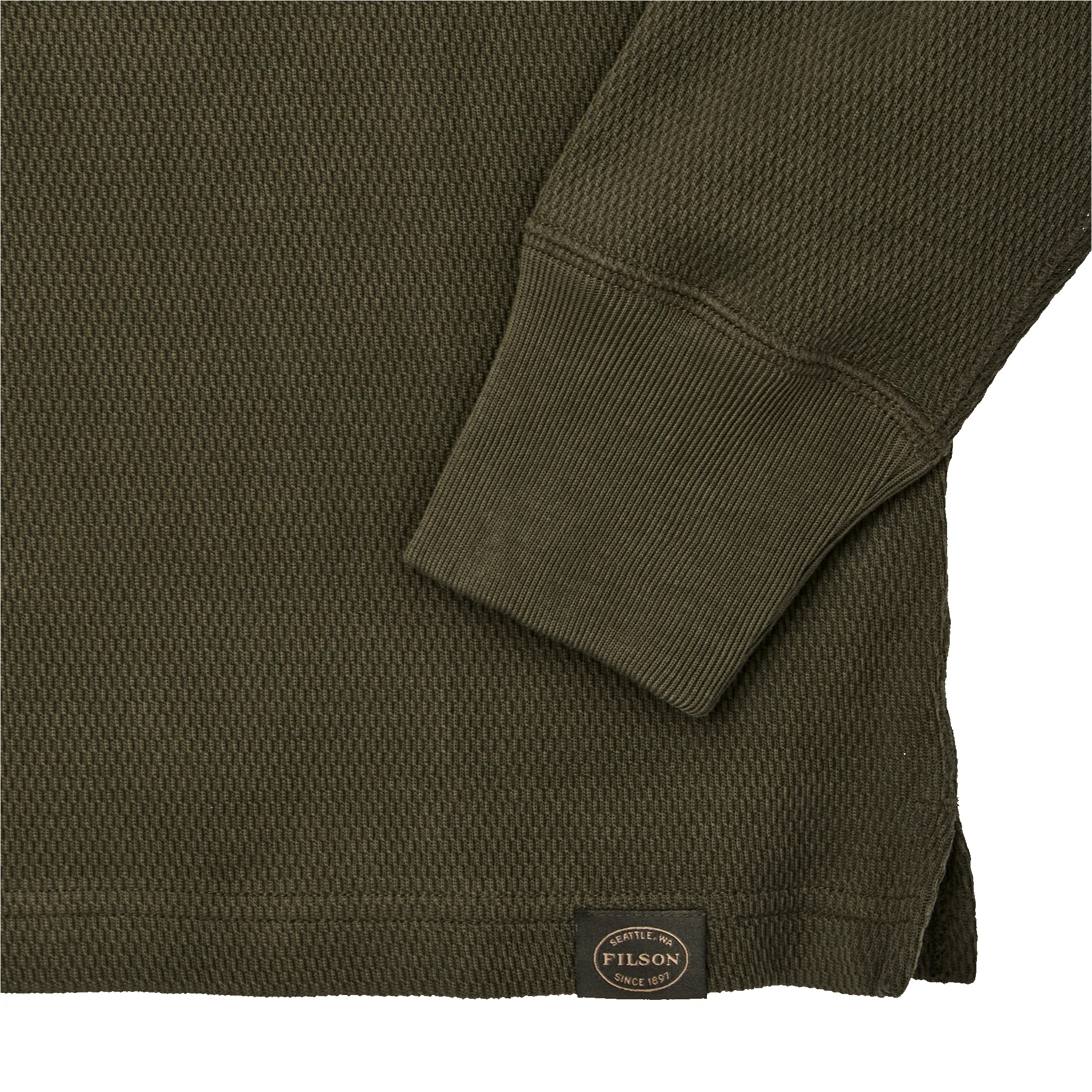 Waffle Knit Henley - Mossy Rock sold by Filson product image thumbnail 4