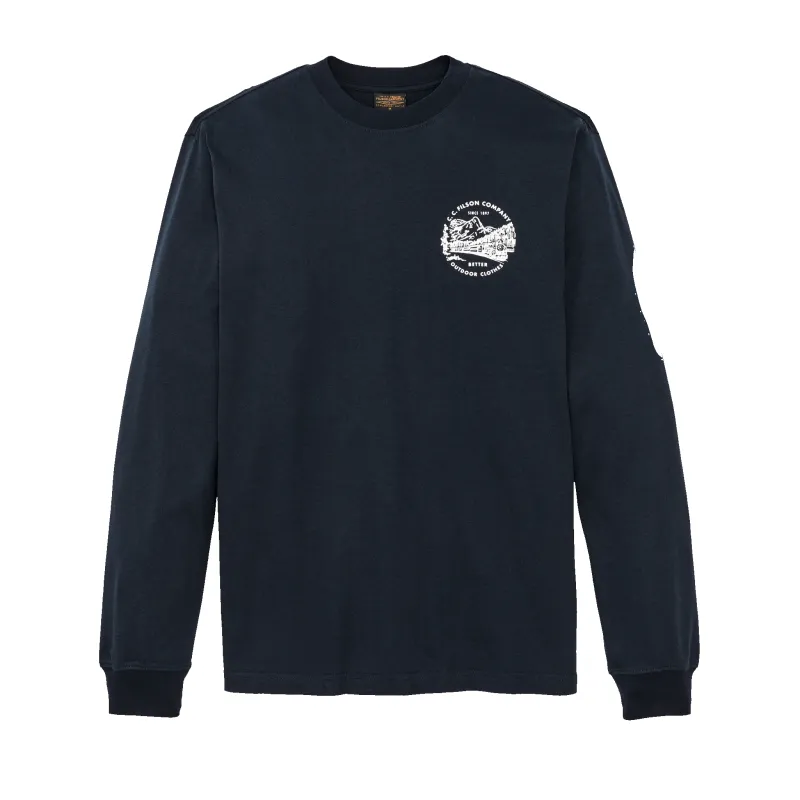 Long Sleeve Frontier Graphic T-shirt - Navy / Northwest sold by Filson