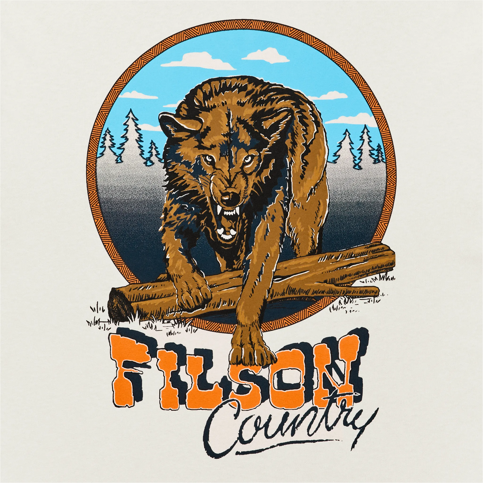 Long Sleeve Frontier Graphic T-shirt - Birch / Wolf Country sold by Filson product image thumbnail 4