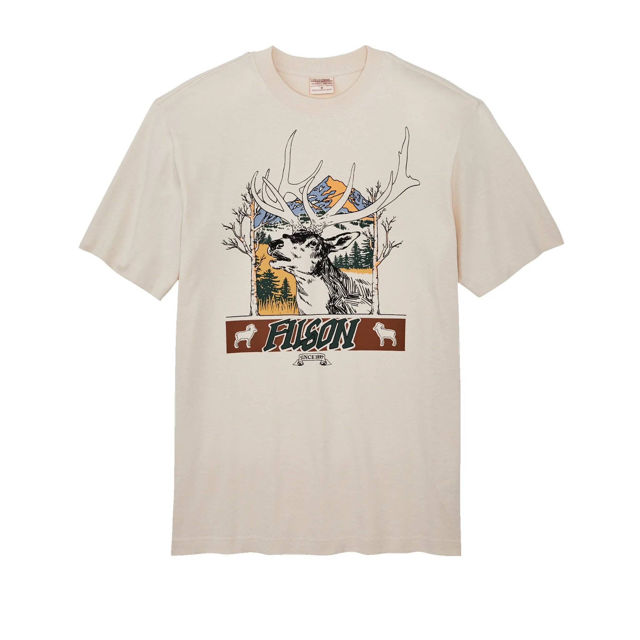 Frontier Graphic T-shirt - Birch / Elk Mountain sold by Filson