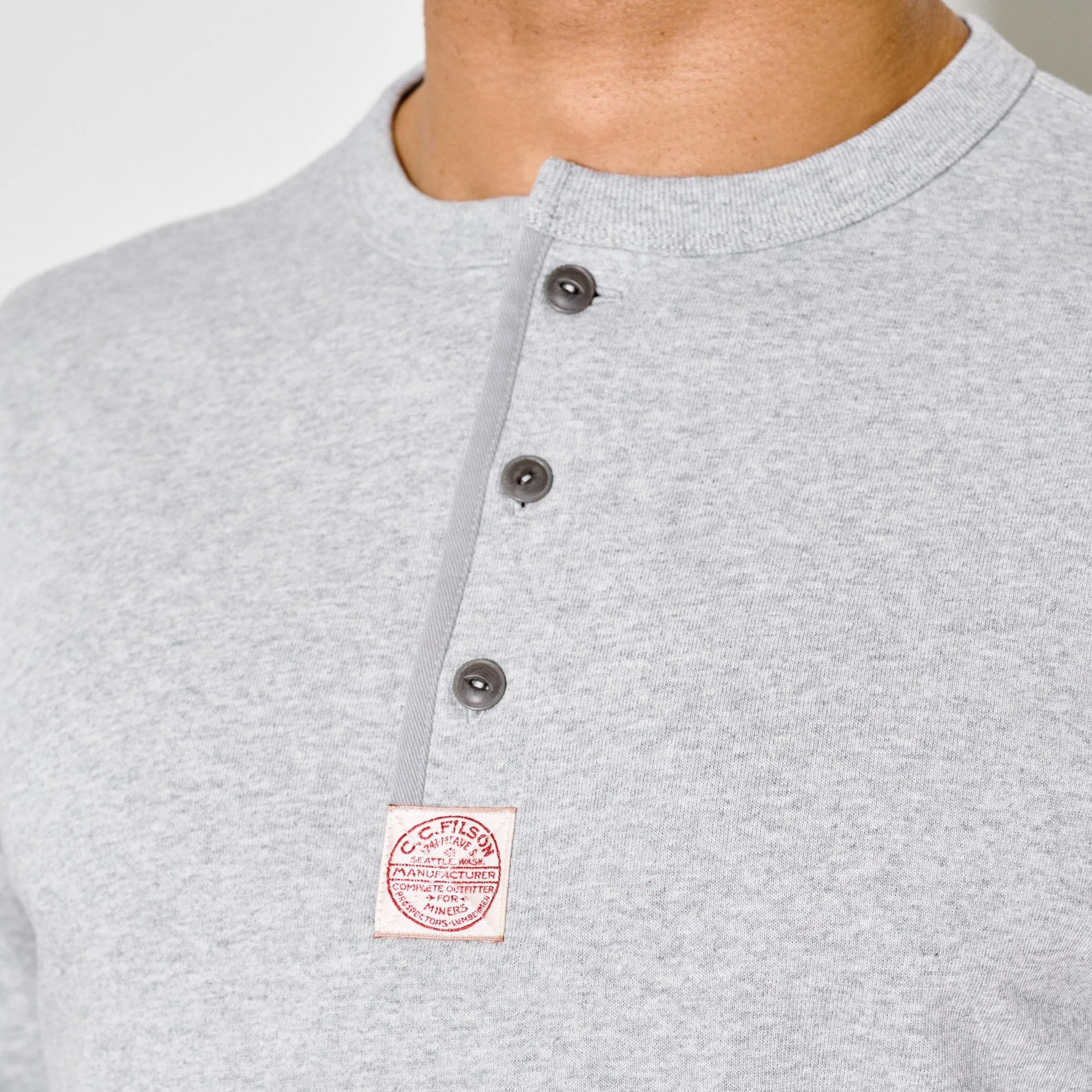 Frontier Henley T-shirt - Heather Gray sold by Filson product image thumbnail 4