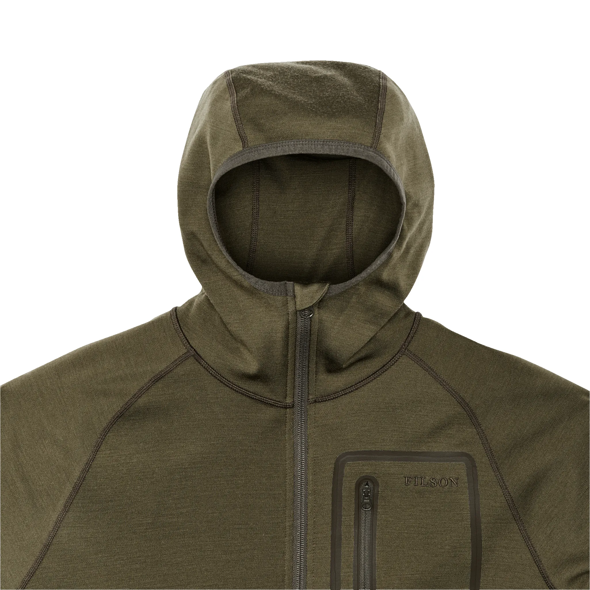 400g Merino Wool Hoodie - Dark Olive sold by Filson product image thumbnail 3