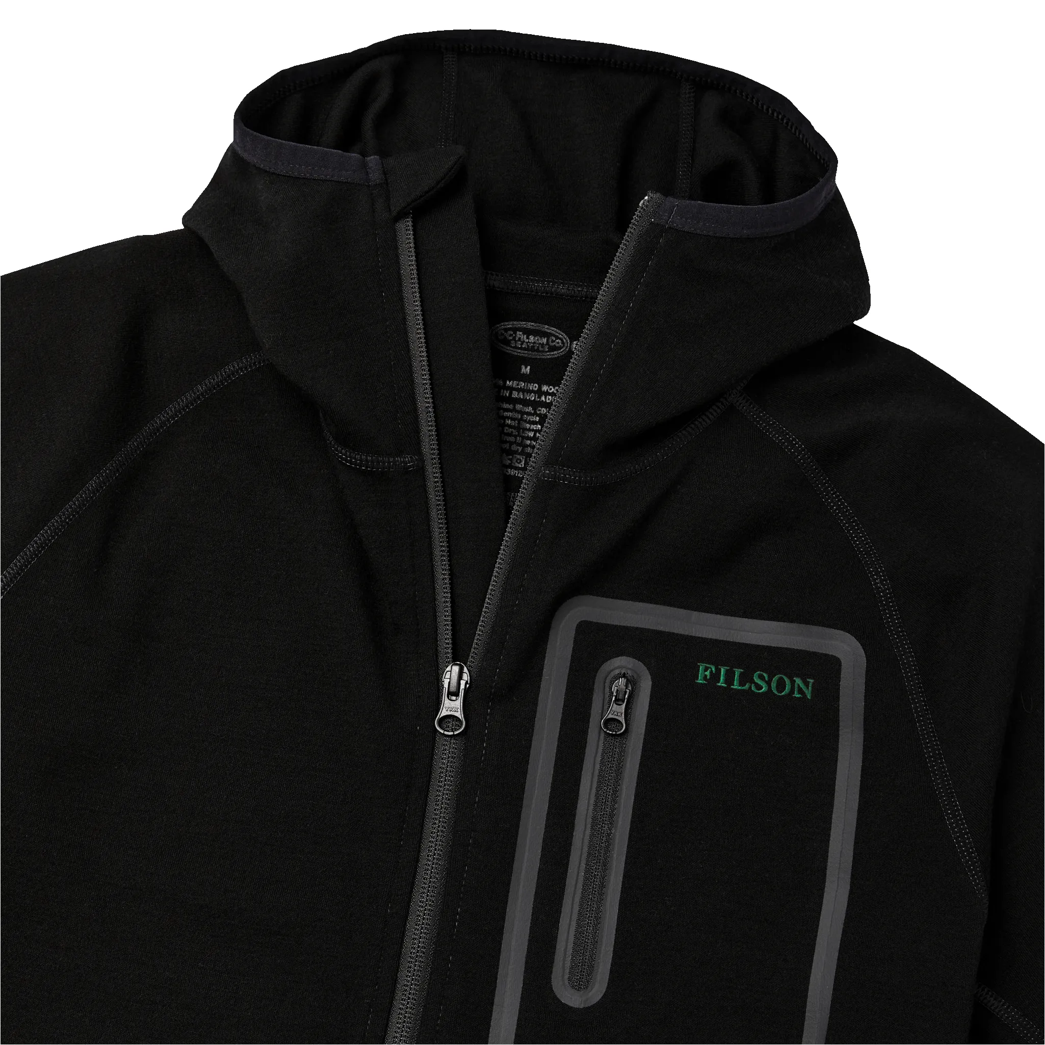 400g Merino Wool Hoodie - Black sold by Filson product image thumbnail 3