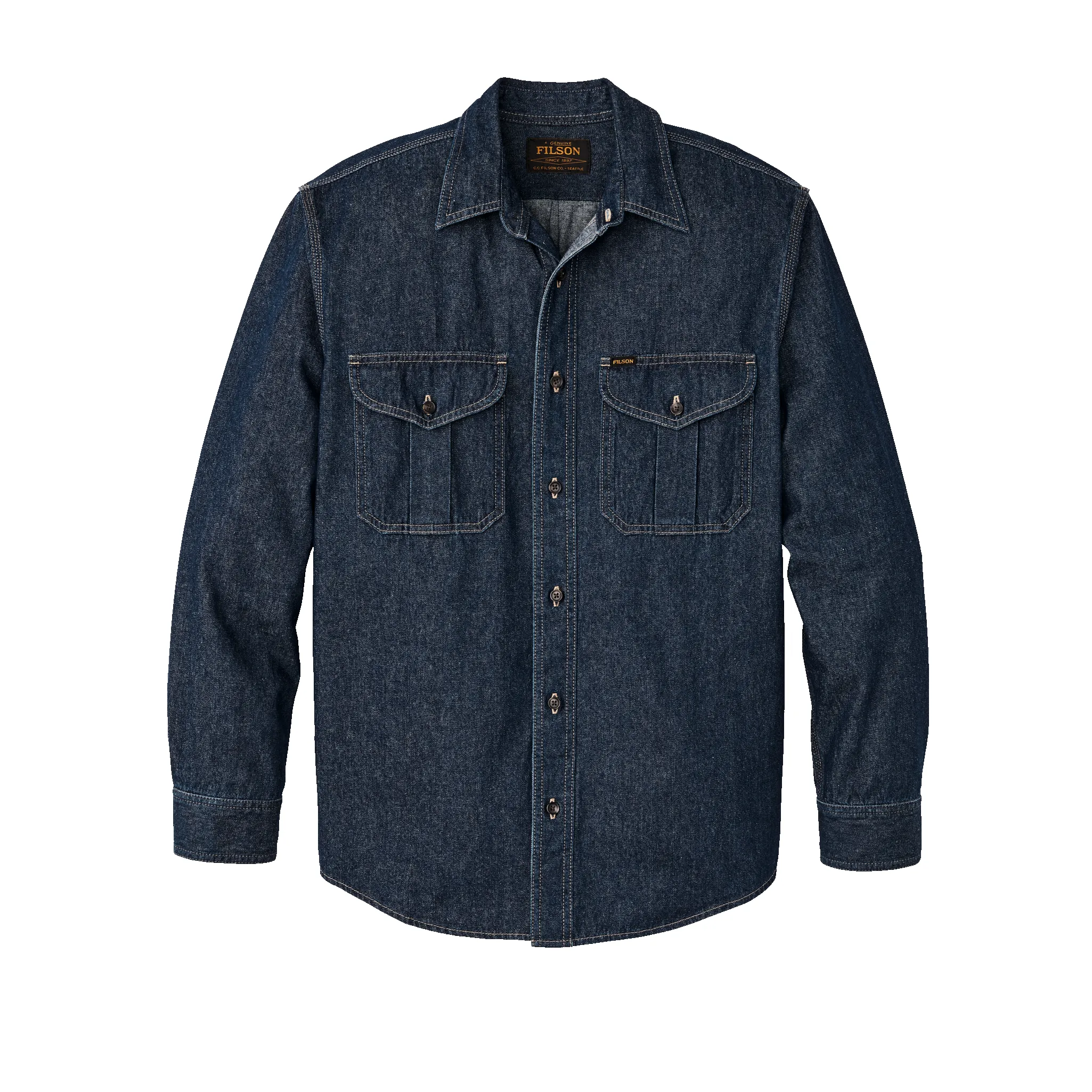 Denim Guide Shirt - Rinse Indigo sold by Filson