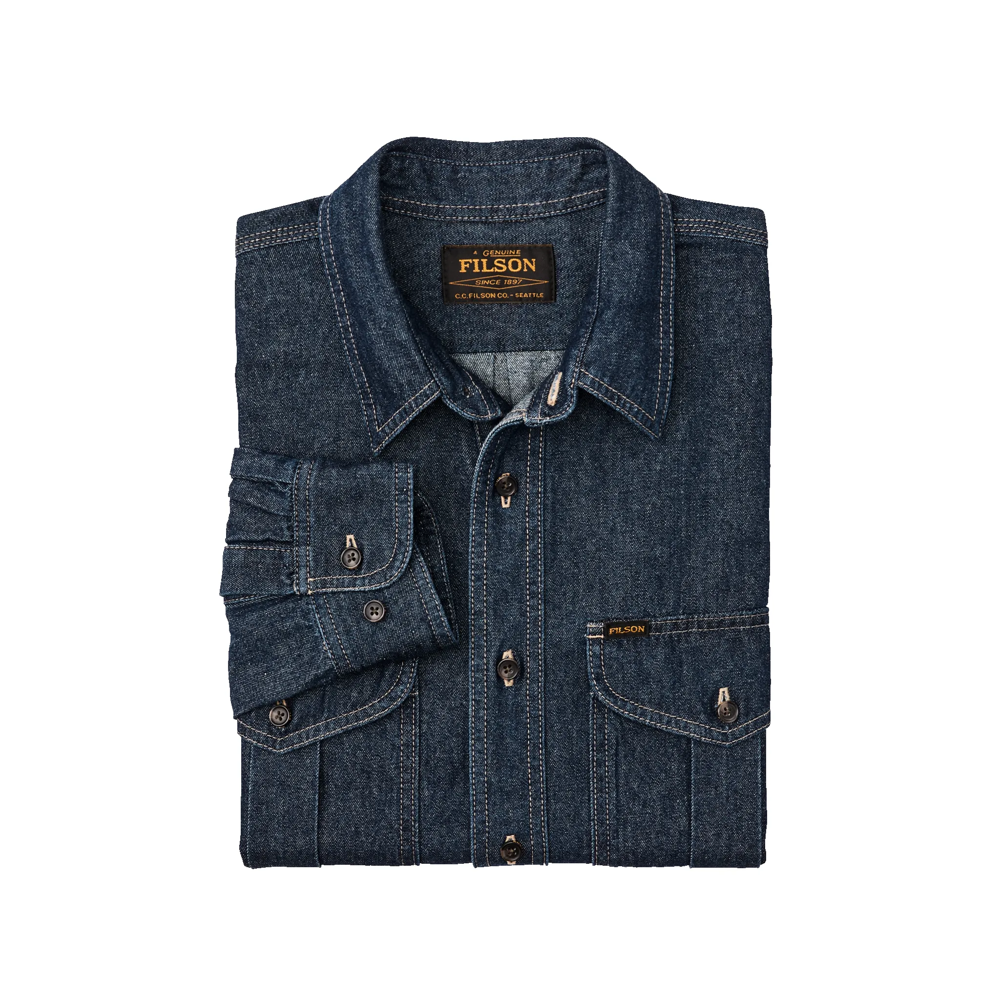 Denim Guide Shirt - Rinse Indigo sold by Filson product image thumbnail 3