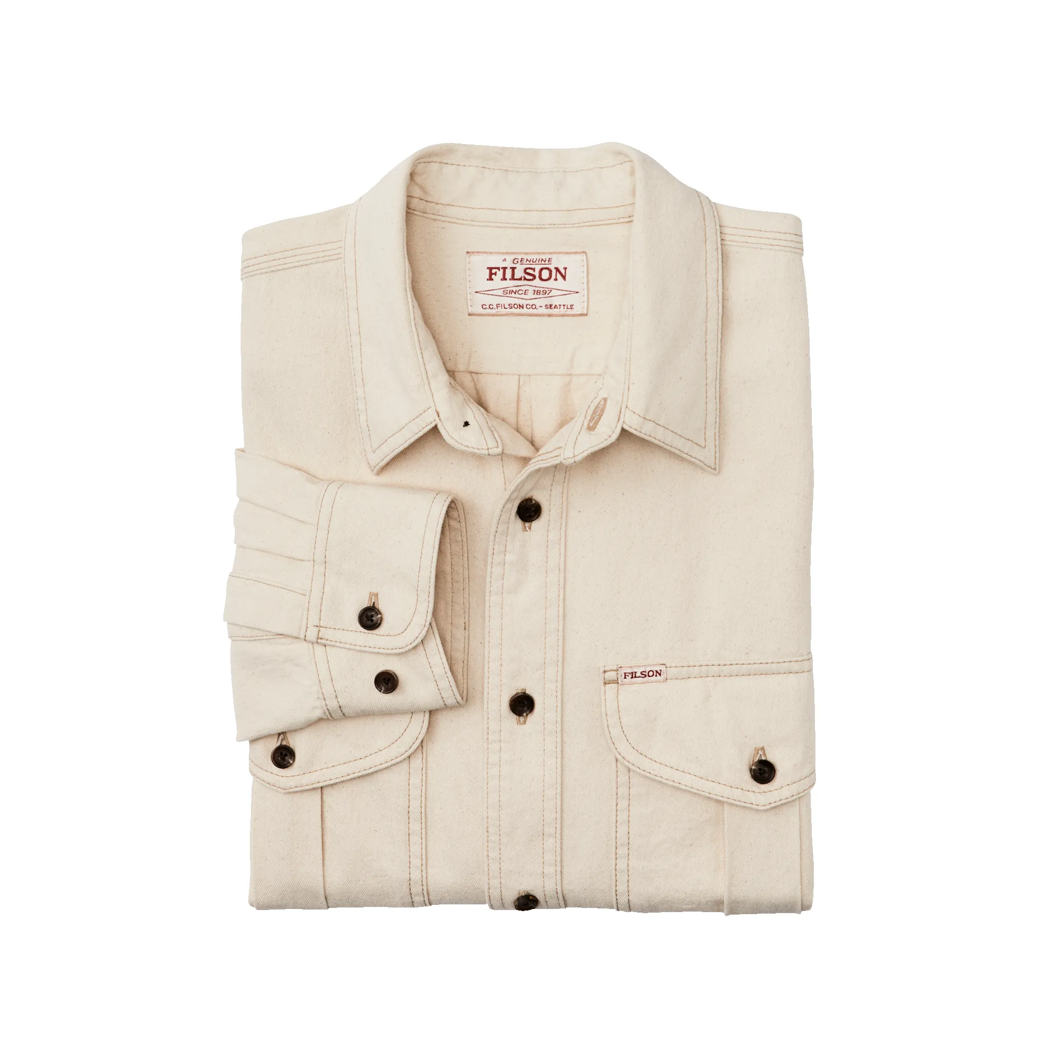 Natural Twill Guide Shirt - Natural Seed sold by Filson product image thumbnail 3