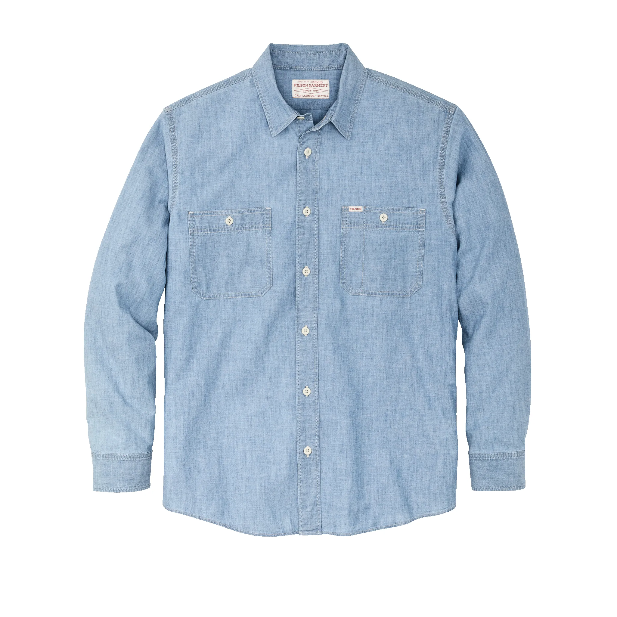 Chambray Cpo Shirt - Light Indigo Chambray sold by Filson