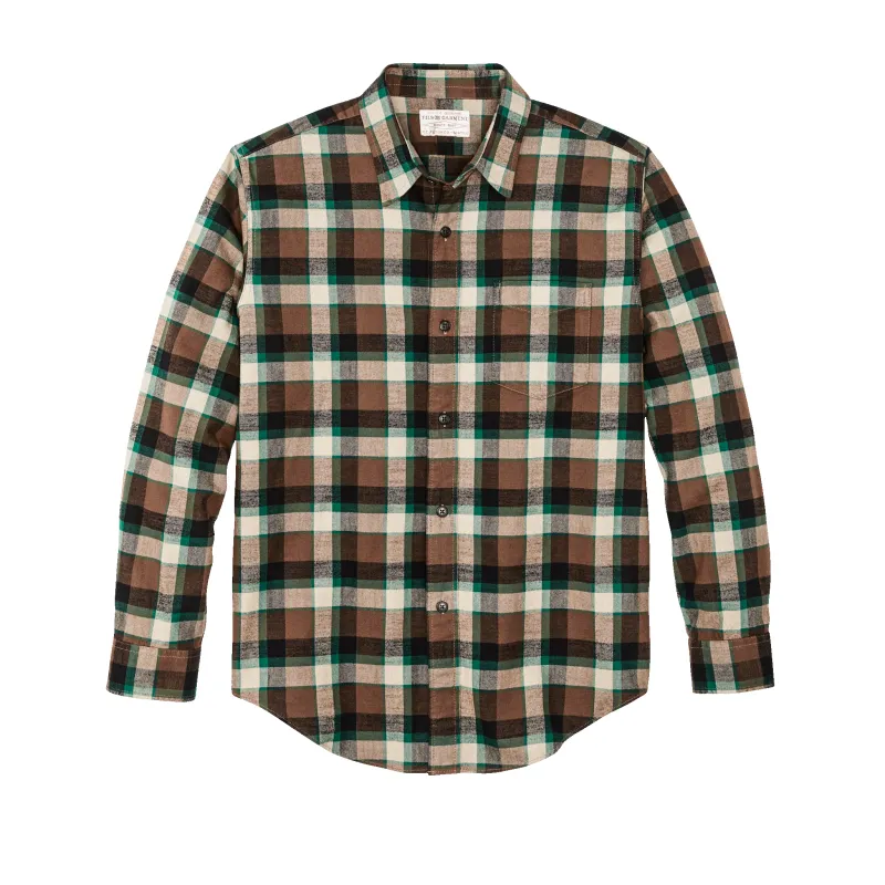 Flannel Service Shirt - Verdant Green / Black / Brown Check sold by Filson