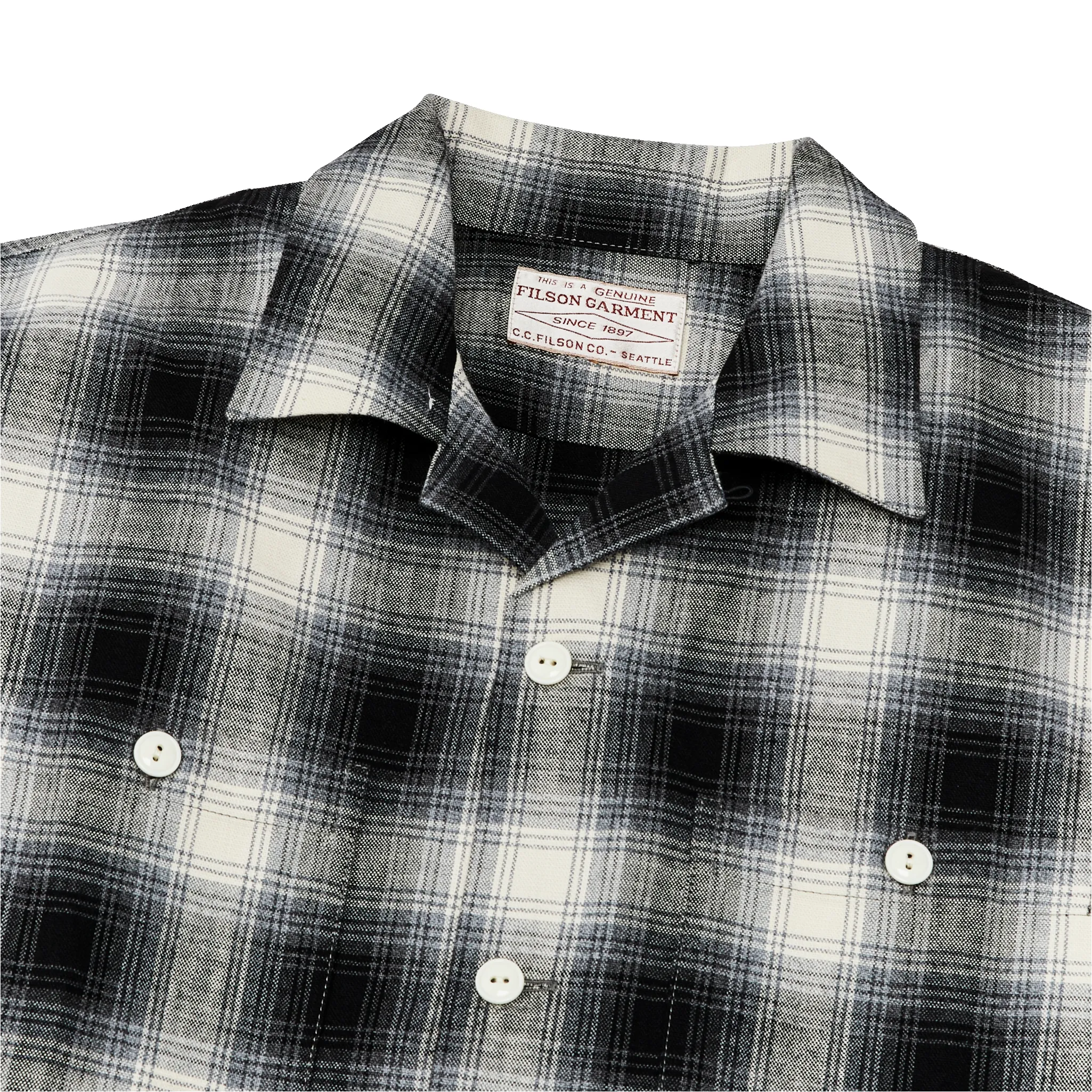 Elk Heights Camp Shirt - Black / Gray Shadow Plaid sold by Filson product image thumbnail 4