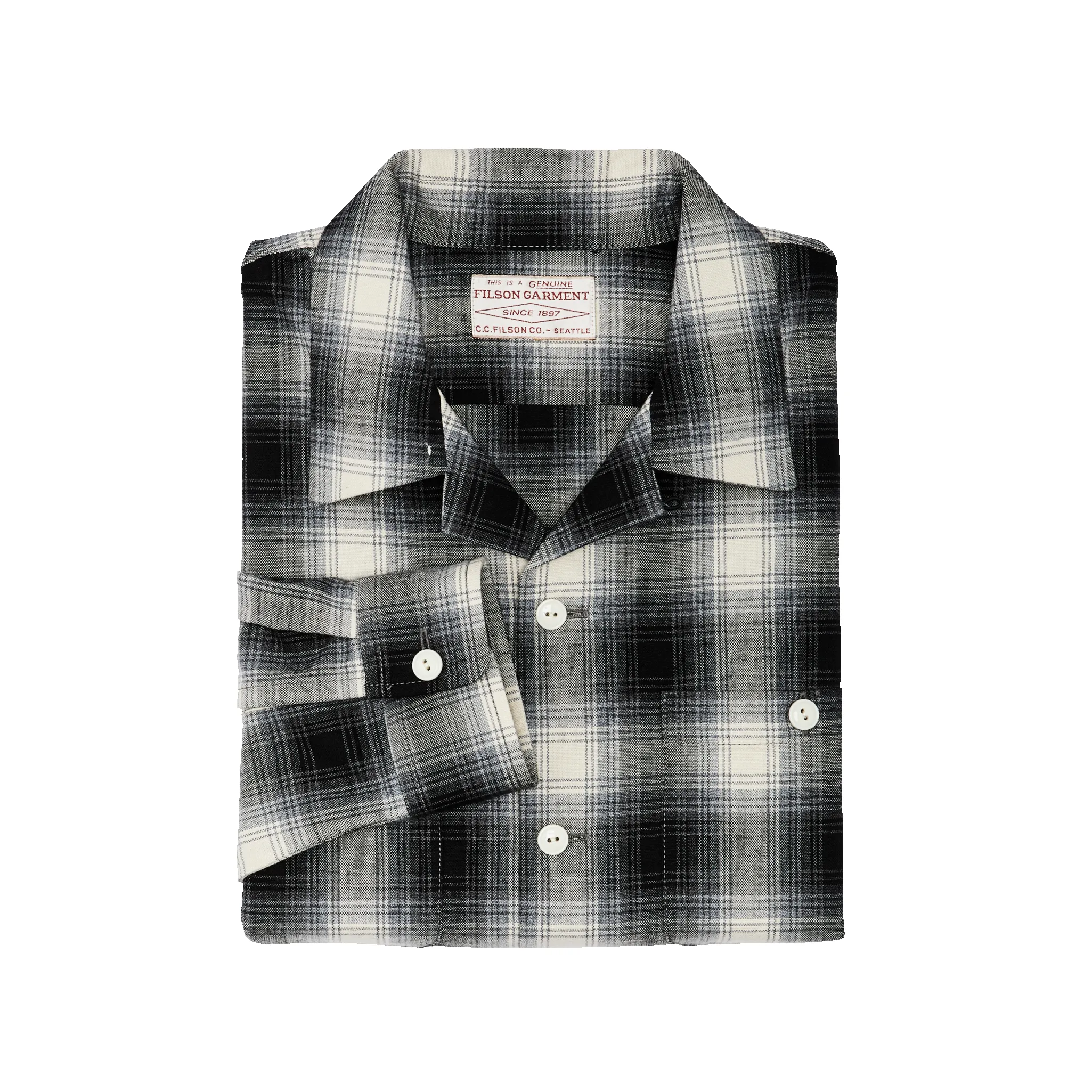 Elk Heights Camp Shirt - Black / Gray Shadow Plaid sold by Filson product image thumbnail 3