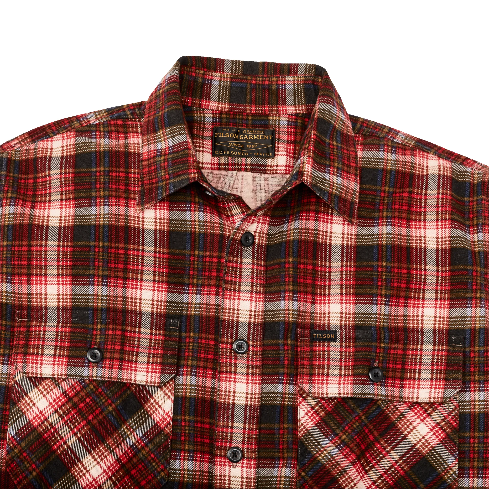 Field Flannel Shirt - Faded Black / Bronze / Multi Plaid sold by Filson product image thumbnail 4