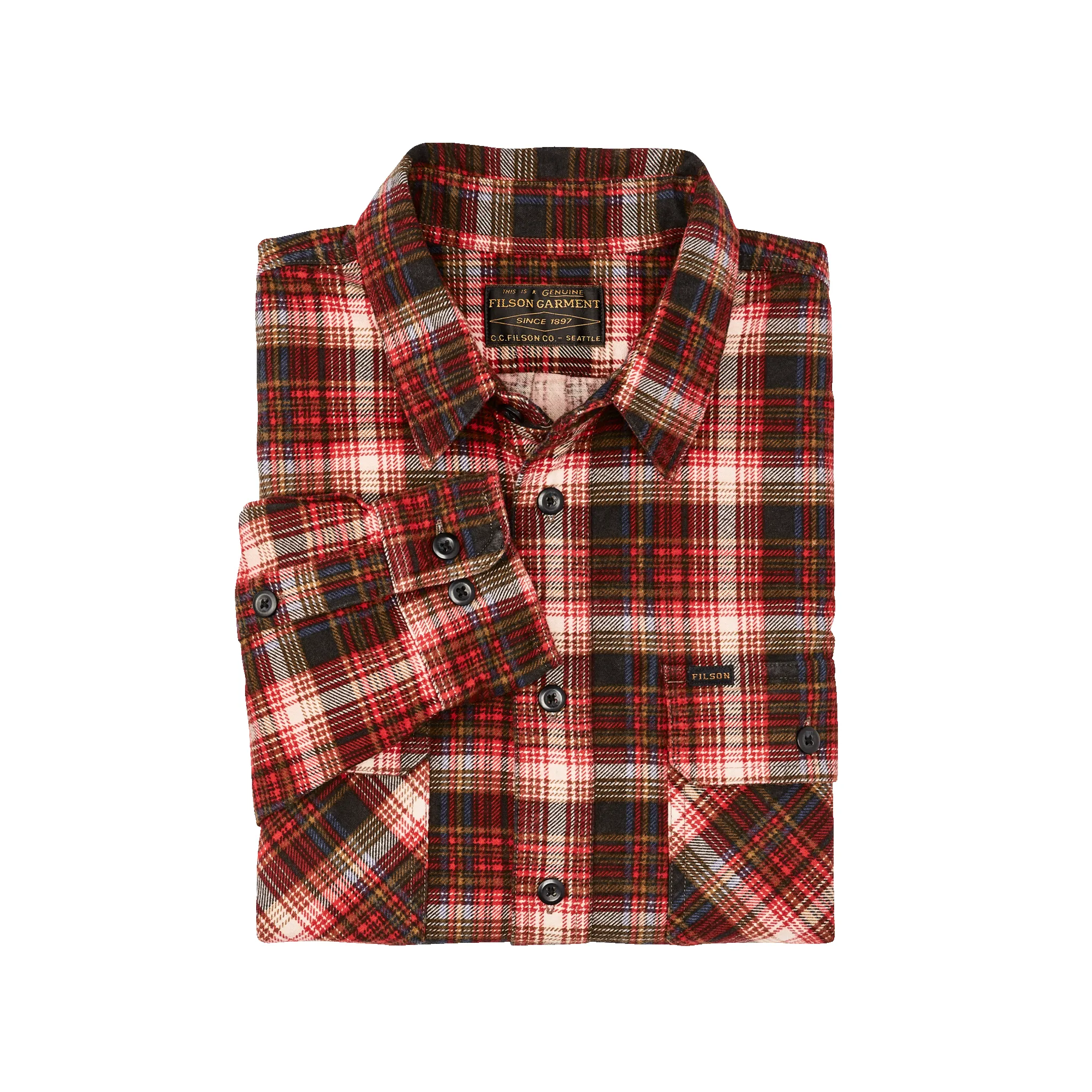 Field Flannel Shirt - Faded Black / Bronze / Multi Plaid sold by Filson product image thumbnail 3