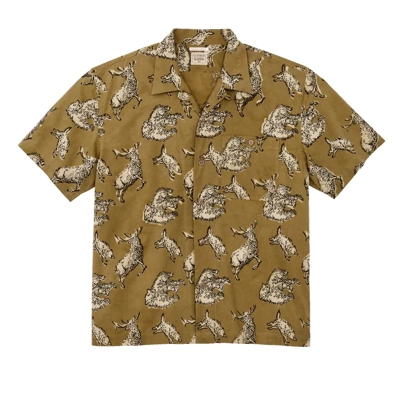 Handprinted Camp Shirt - Wildlife Print sold by Filson