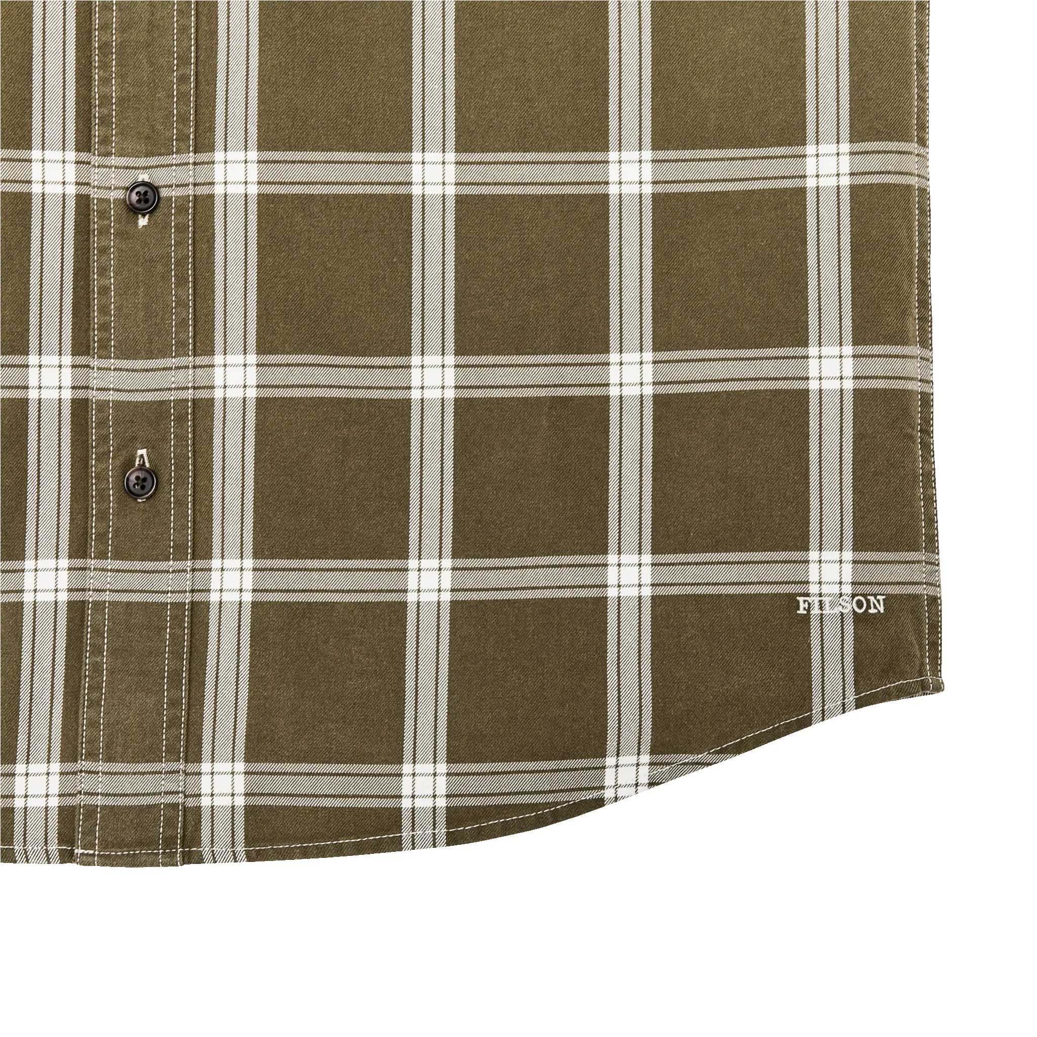Short Sleeve Lightweight Alaskan Guide Shirt - Green / White Plaid sold by Filson product image thumbnail 4