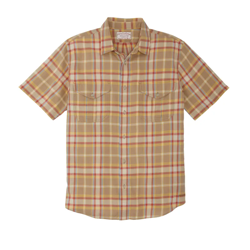 Short Sleeve Lightweight Alaskan Guide Shirt  - Khaki / Tan Bark sold by Filson