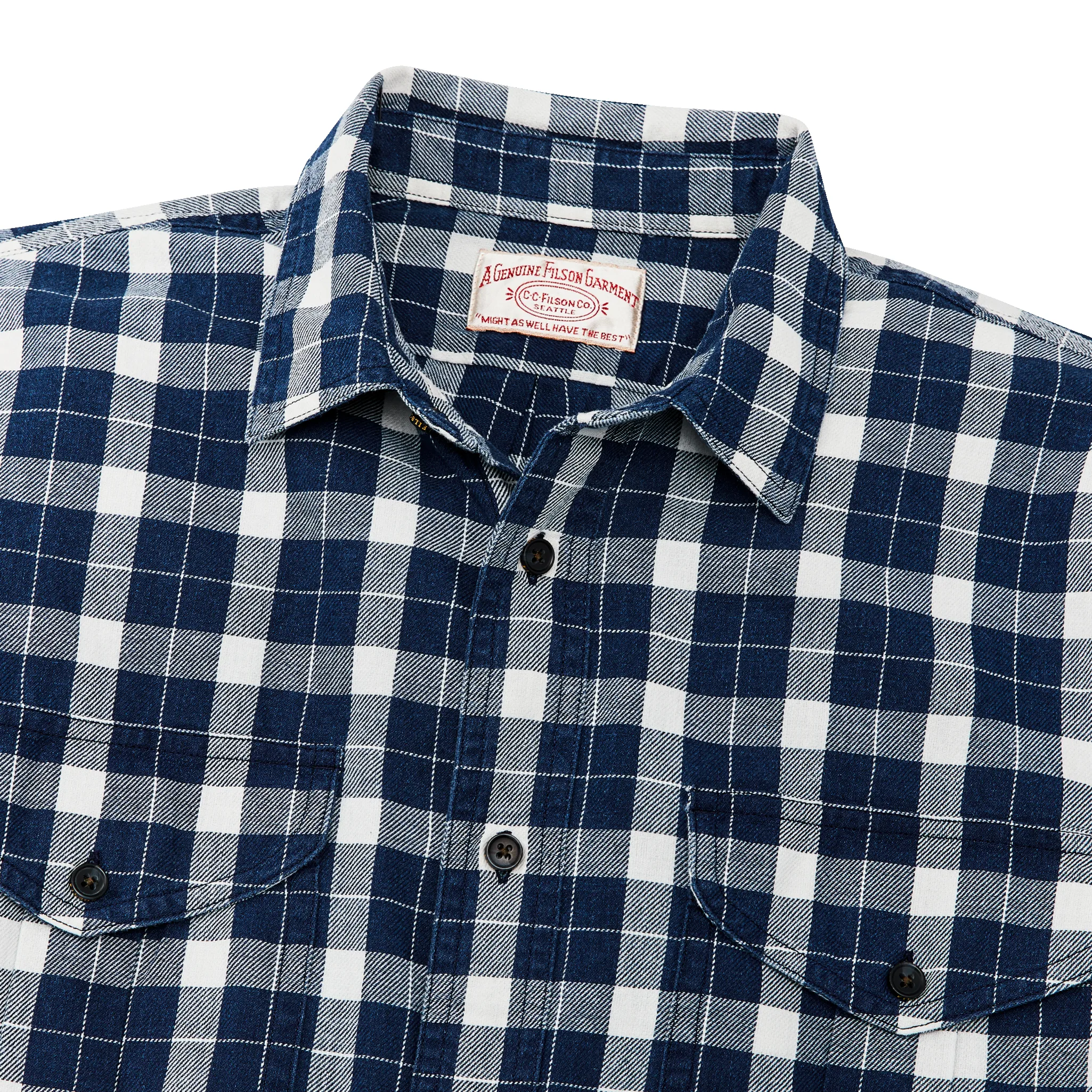 Short Sleeve Lightweight Alaskan Guide Shirt - Indigo / Salt Gray sold by Filson product image thumbnail 4