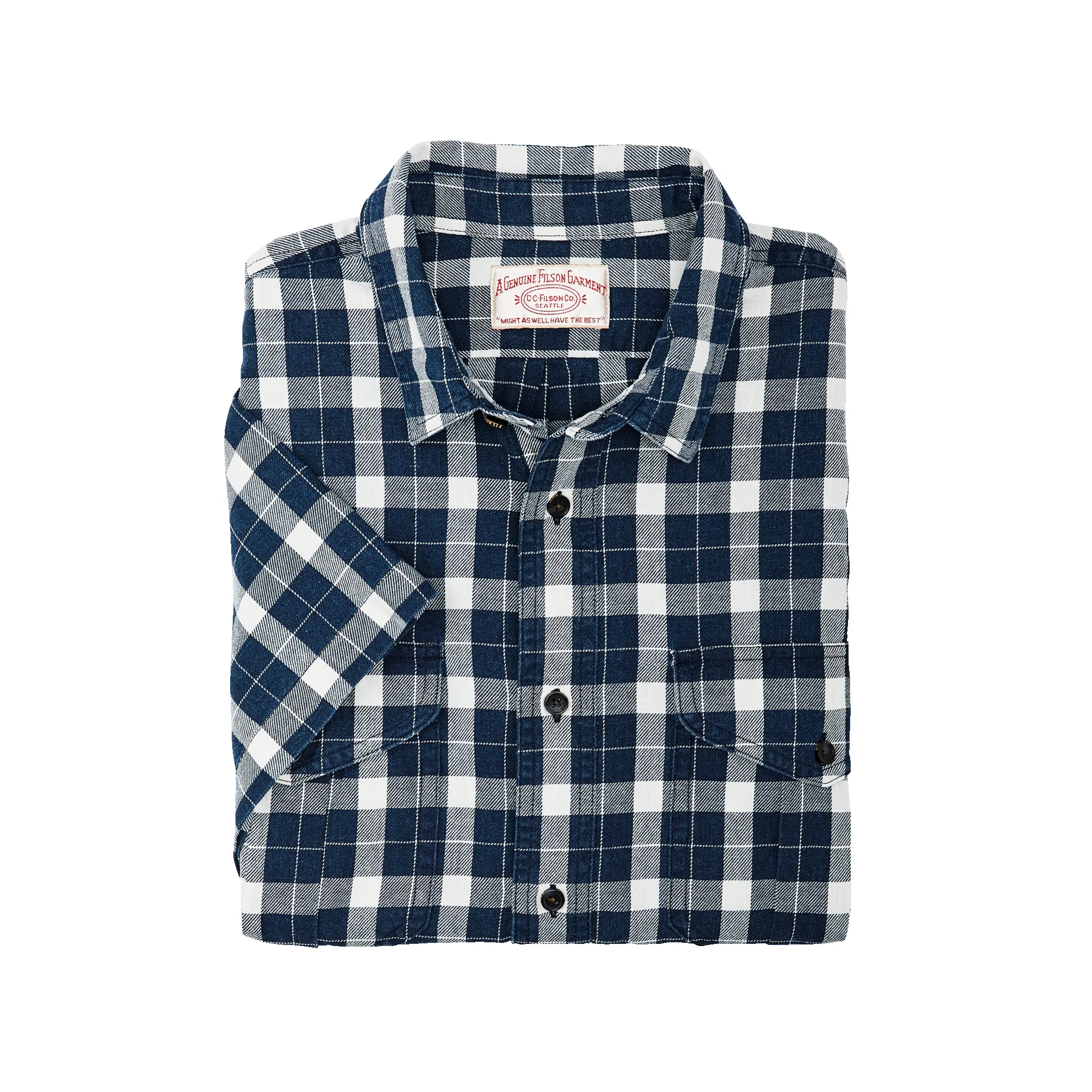 Short Sleeve Lightweight Alaskan Guide Shirt - Indigo / Salt Gray sold by Filson product image thumbnail 3