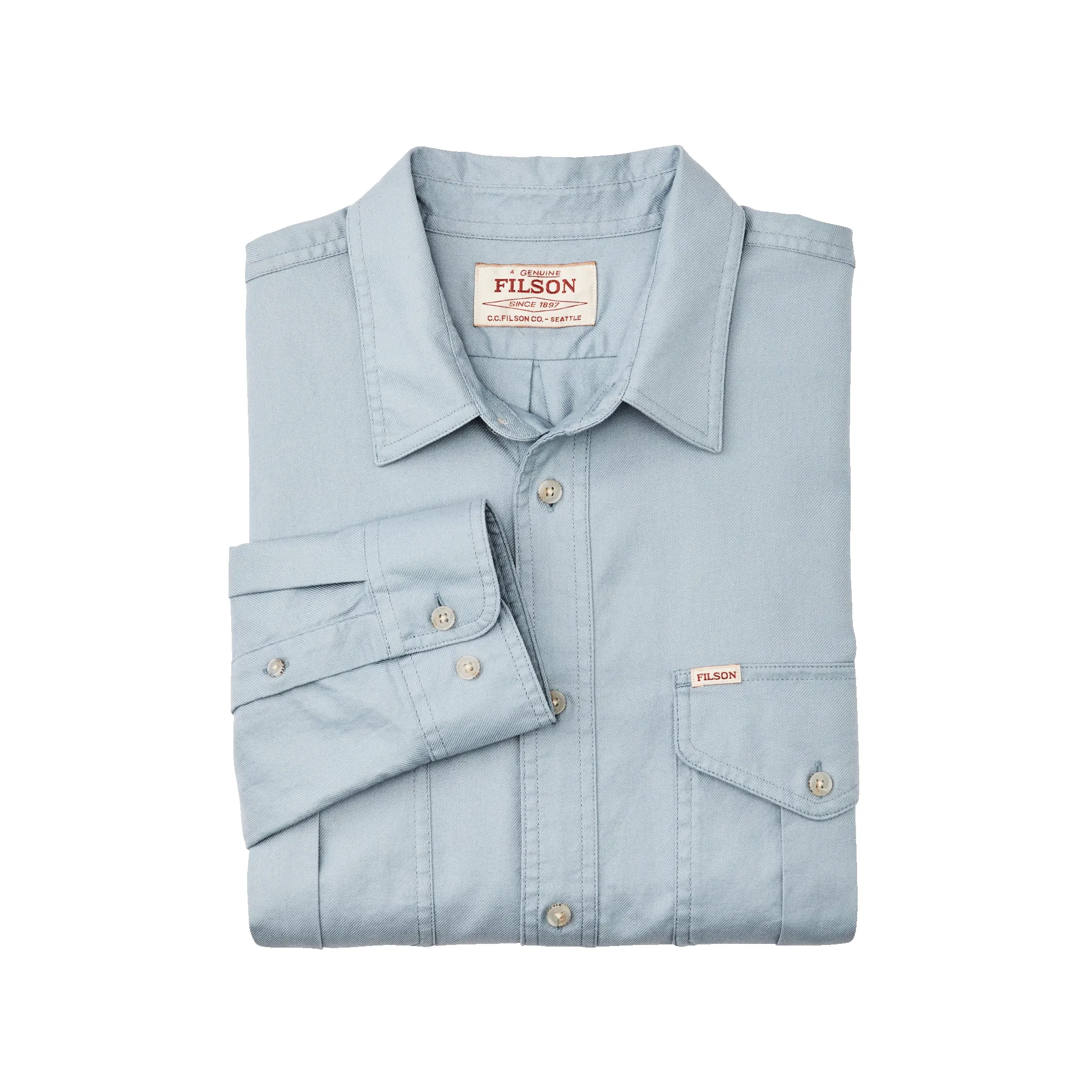Lightweight Alaskan Guide Shirt - Dust Blue sold by Filson product image thumbnail 3