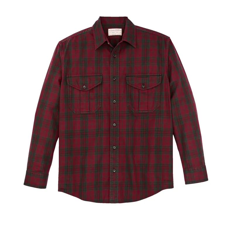 Lightweight Alaskan Guide Shirt - Green / Red Plaid sold by Filson
