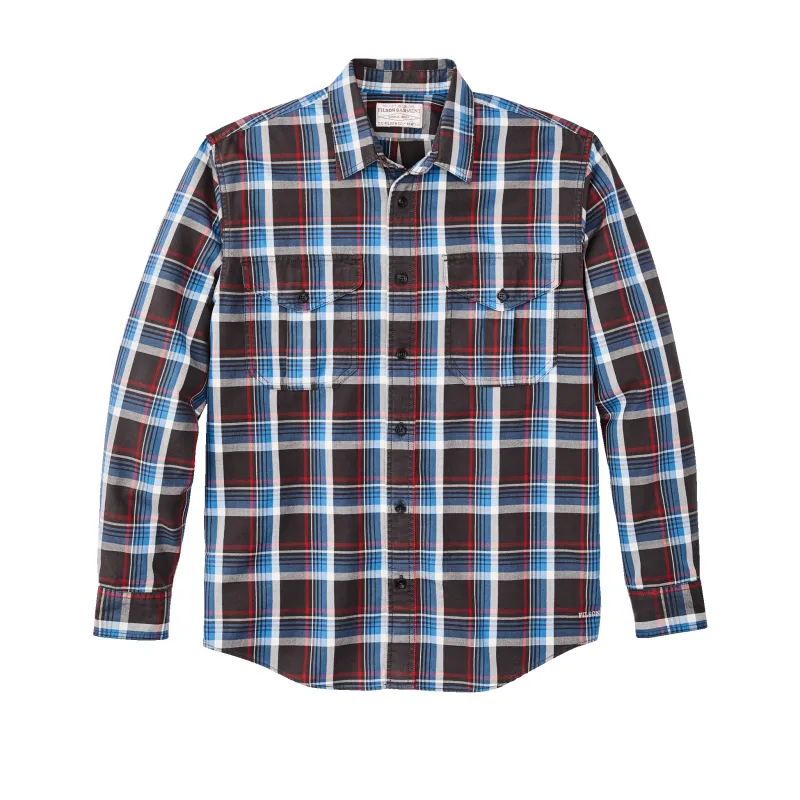 Lightweight Alaskan Guide Shirt - Glacier Blue Plaid sold by Filson