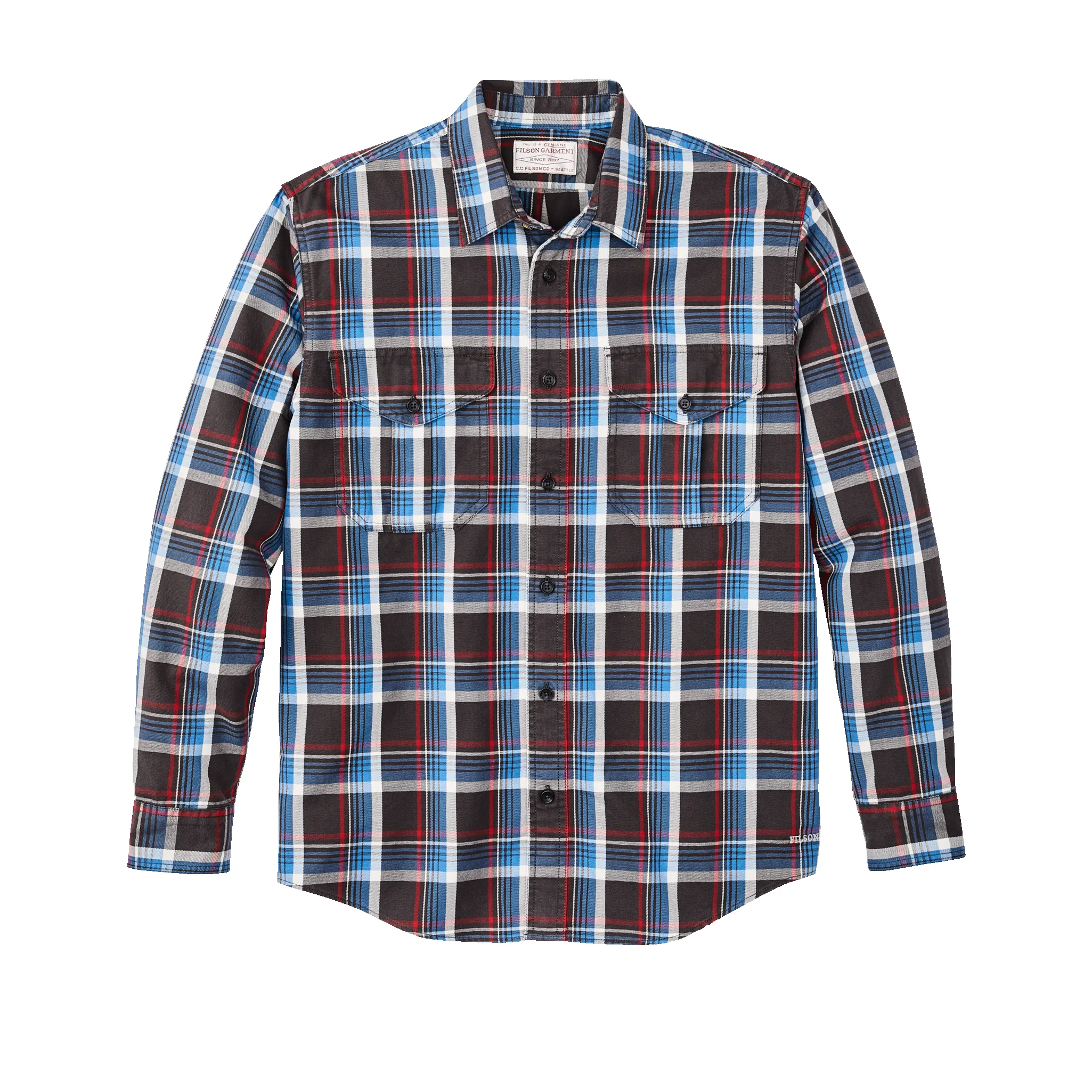 Lightweight Alaskan Guide Shirt - Glacier Blue Plaid sold by Filson