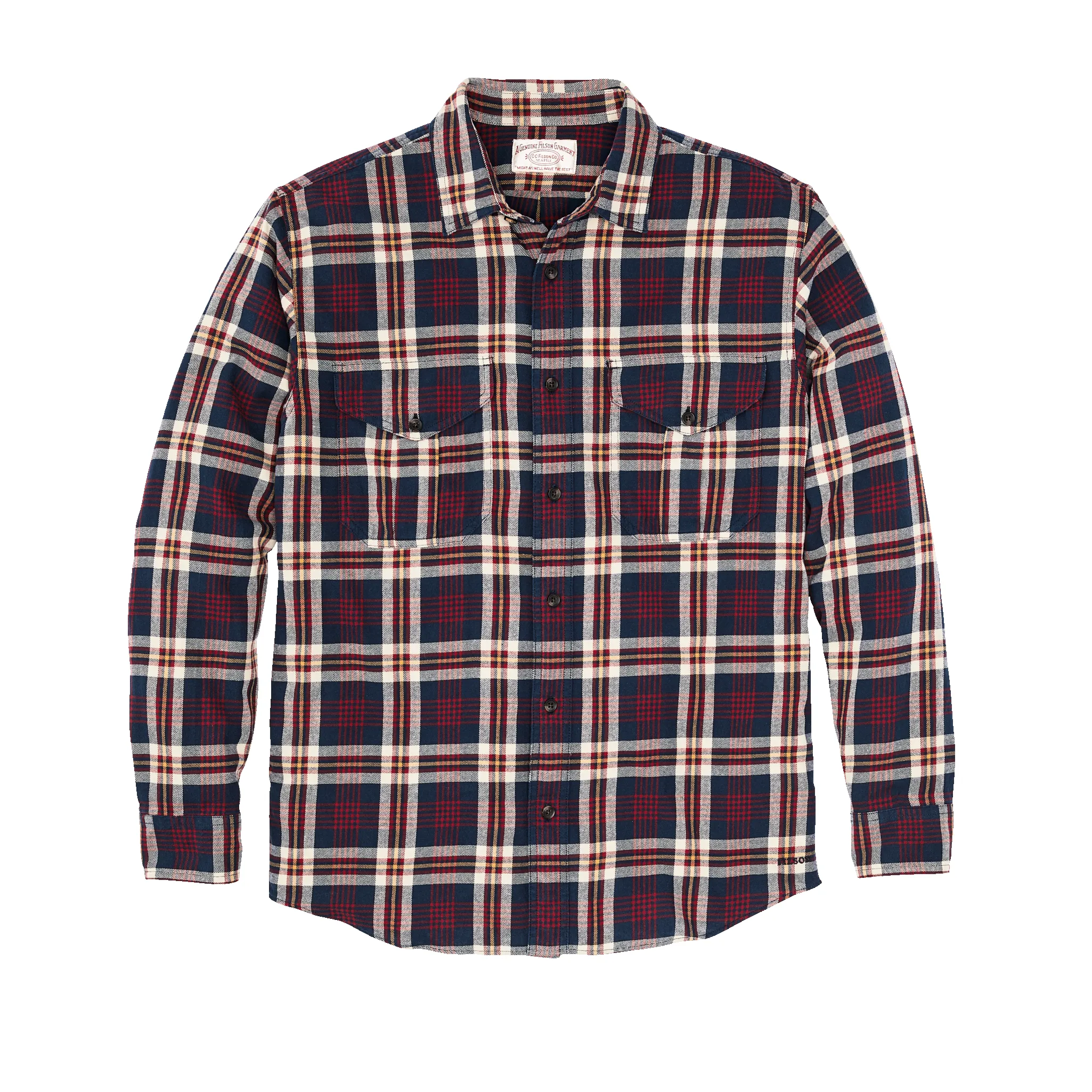 Lightweight Alaskan Guide Shirt - Navy / Red / White Plaid sold by Filson