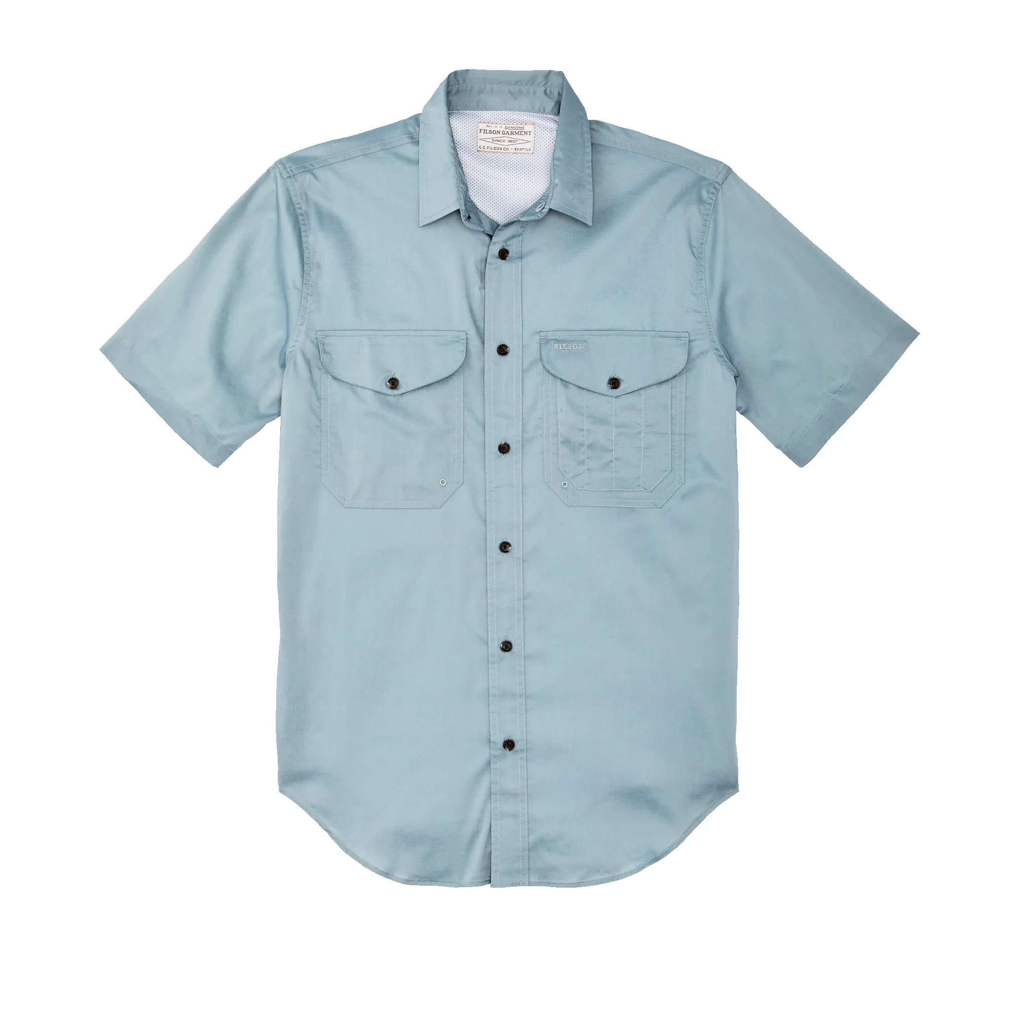 Twin Lakes Short Sleeve Sport Shirt - Stone Blue sold by Filson