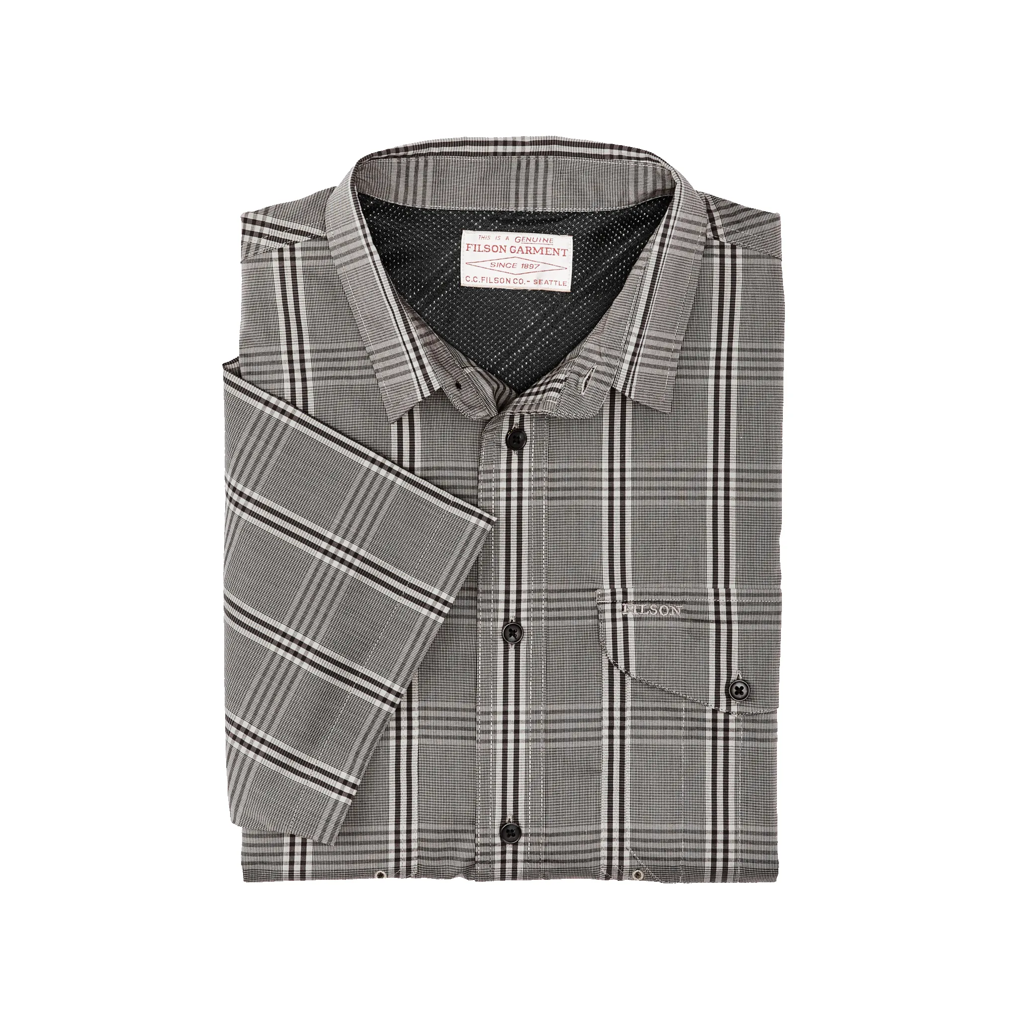 Twin Lakes Short Sleeve Sport Shirt - Gravel Gray Plaid sold by Filson product image thumbnail 3