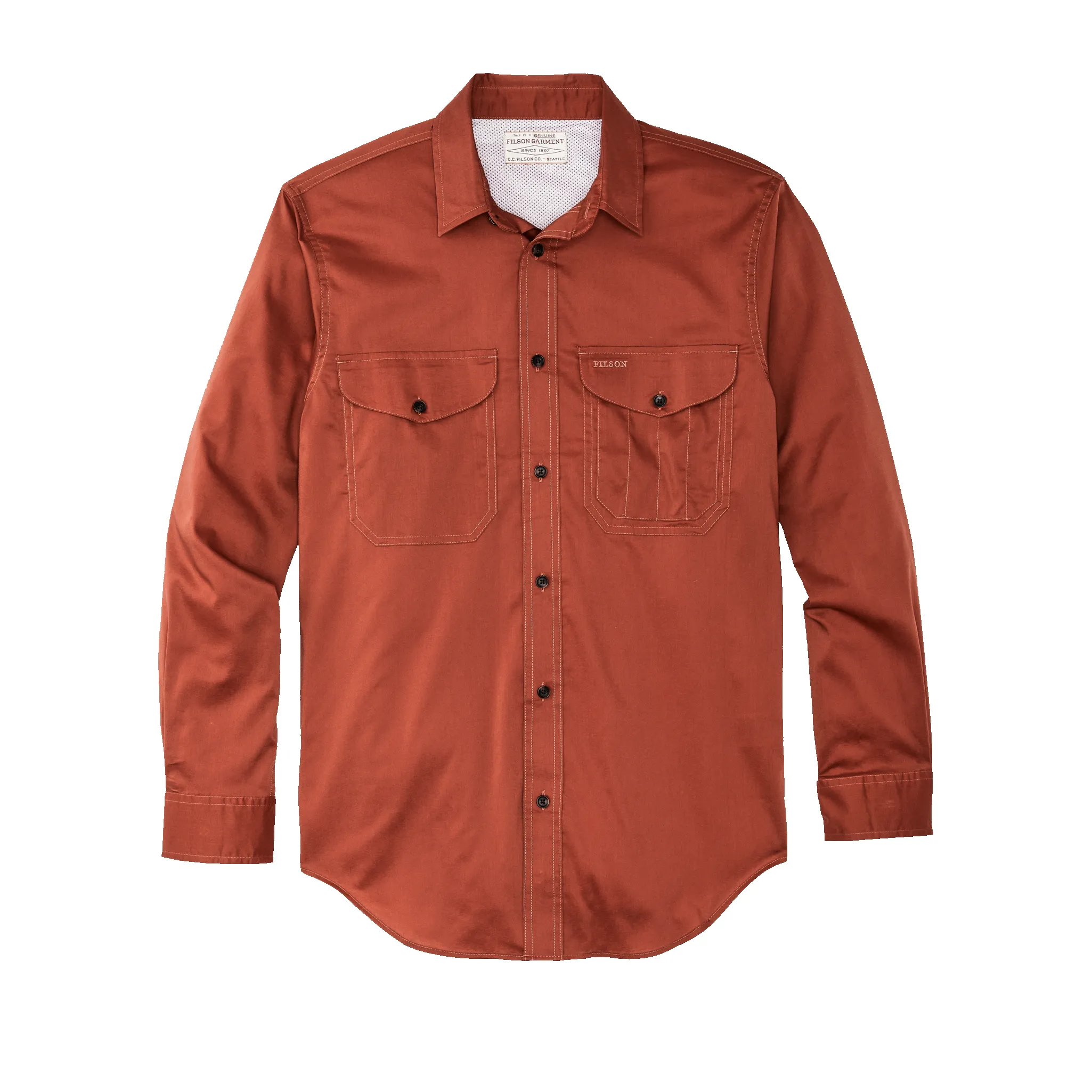 Twin Lakes Sport Shirt - Tanbark Red sold by Filson
