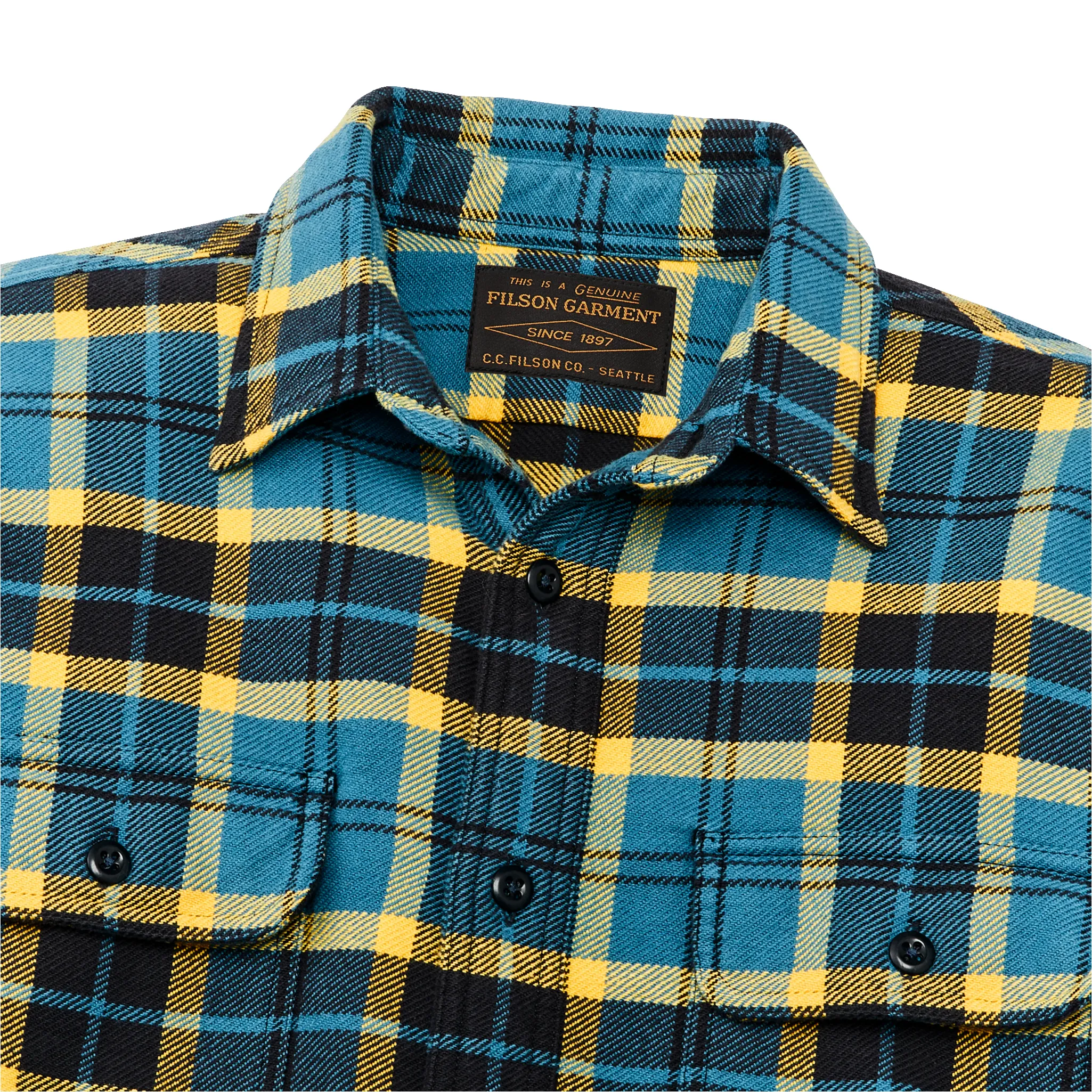 Vintage Flannel Work Shirt - Blue Ash Gold Plaid sold by Filson product image thumbnail 4