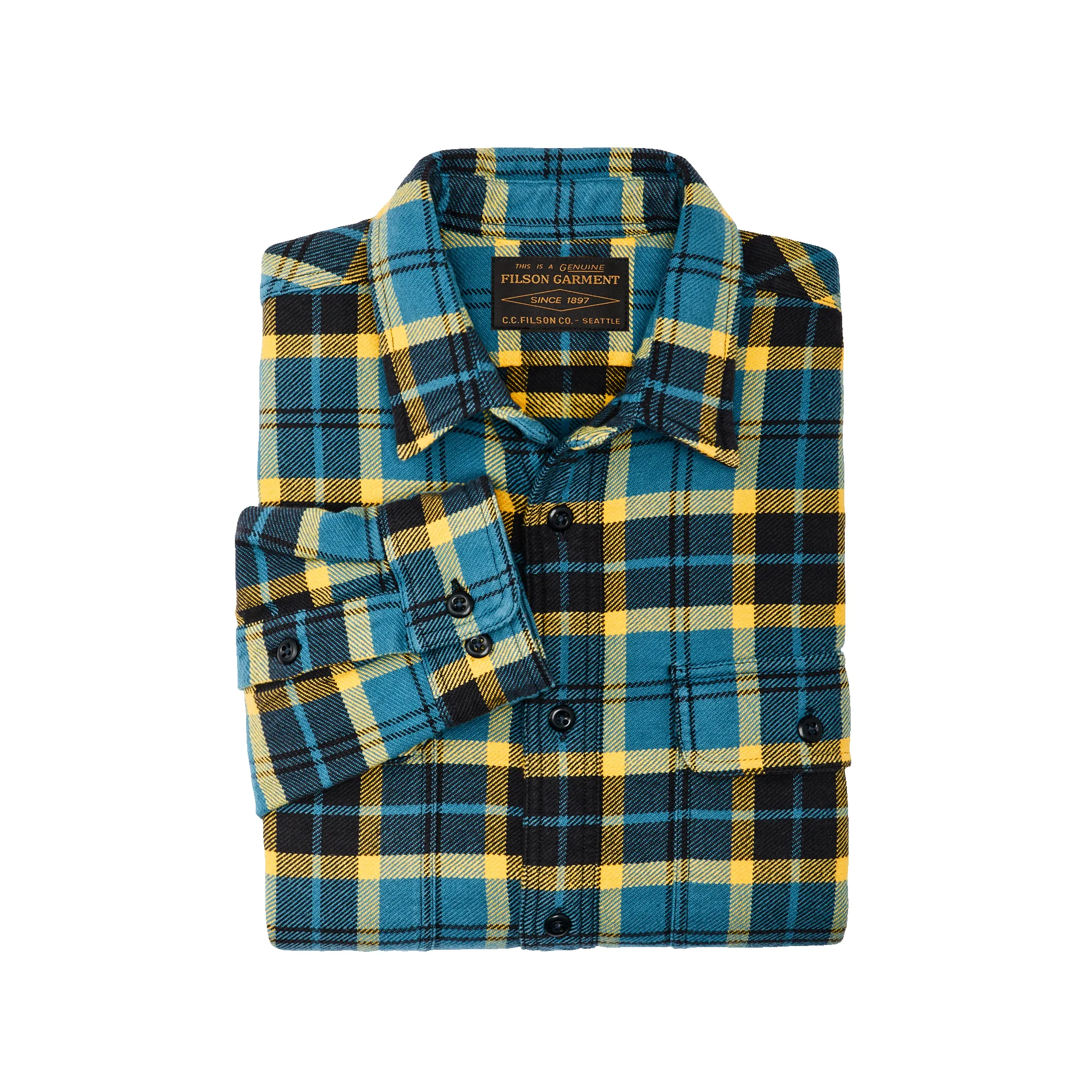 Vintage Flannel Work Shirt - Blue Ash Gold Plaid sold by Filson product image thumbnail 3