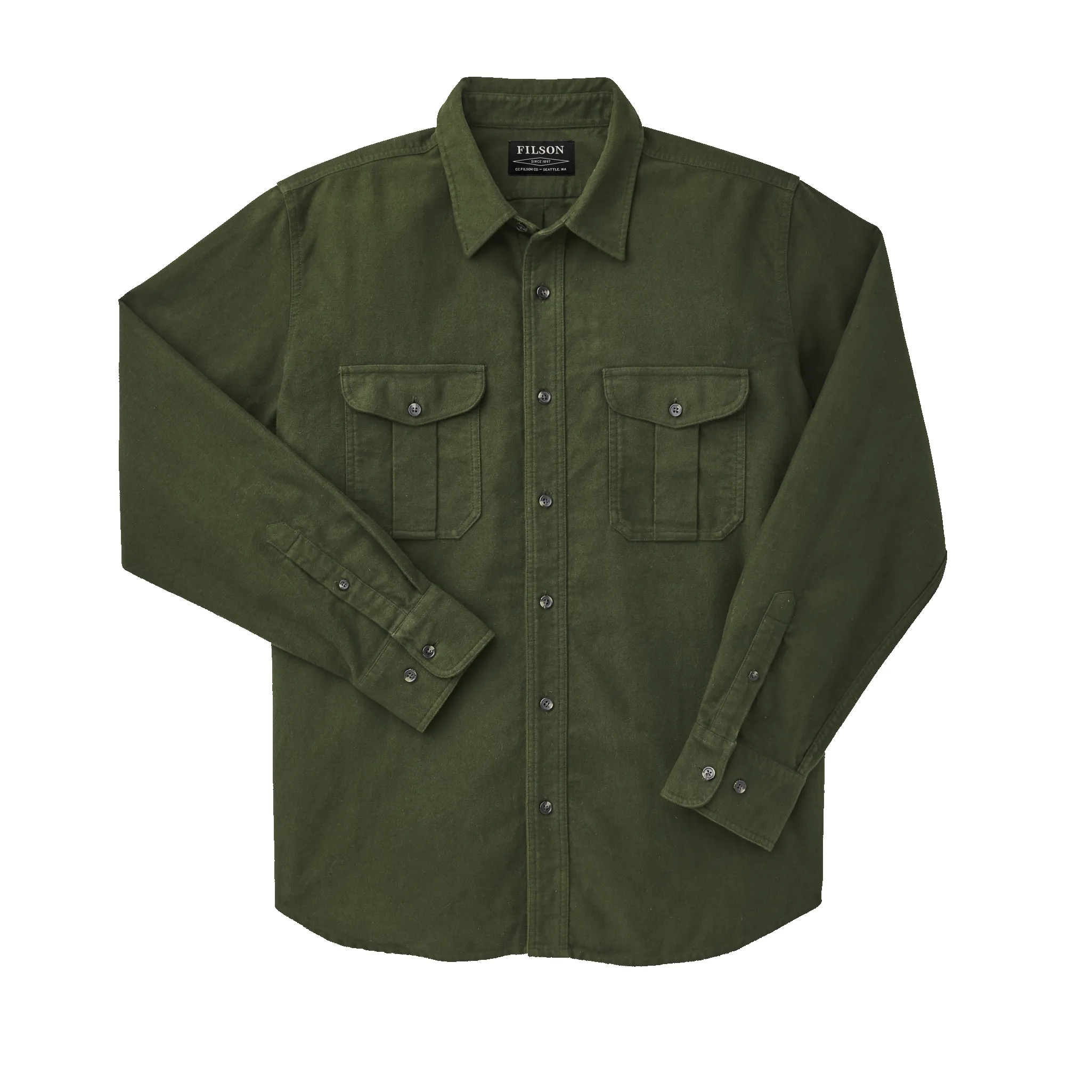 Moleskin Seattle Shirt - Dark Olive sold by Filson