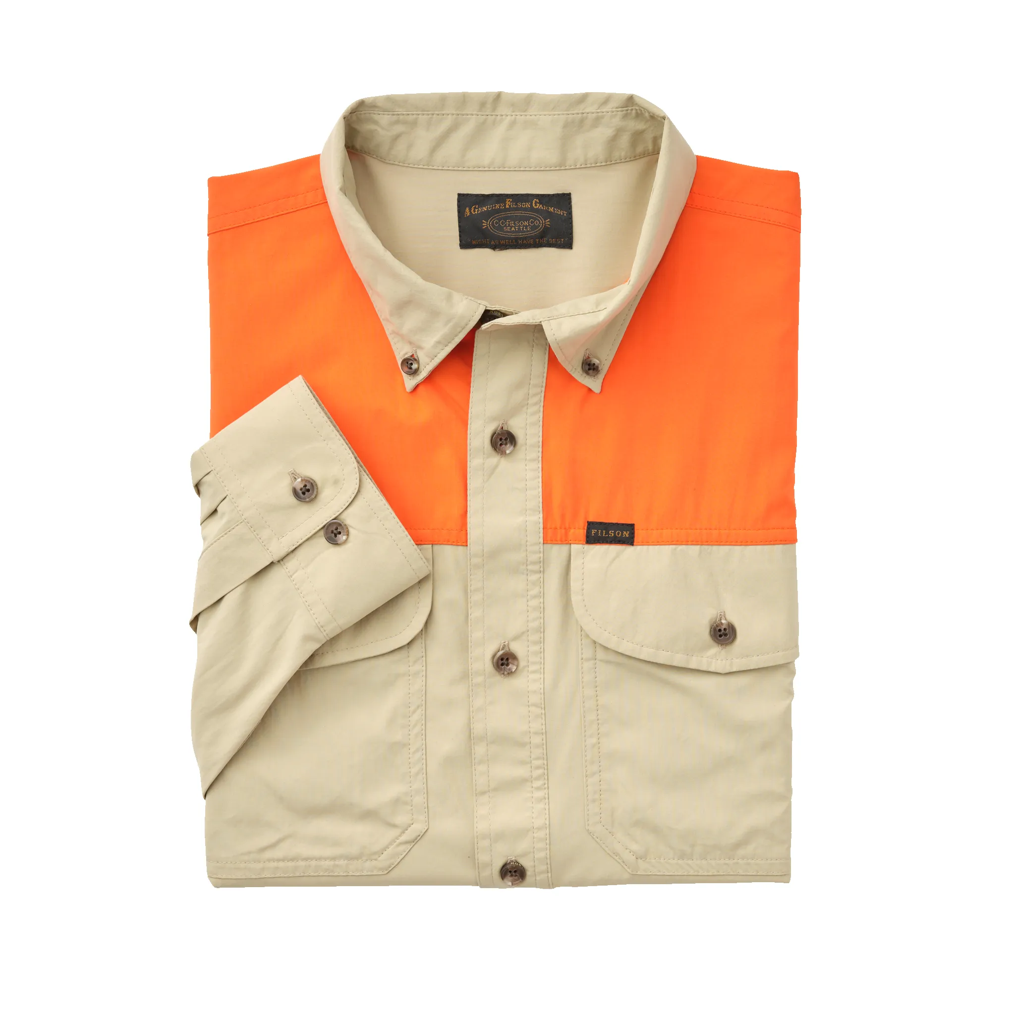 Sportsman's Shirt - Twill / Blaze Orange sold by Filson product image thumbnail 3